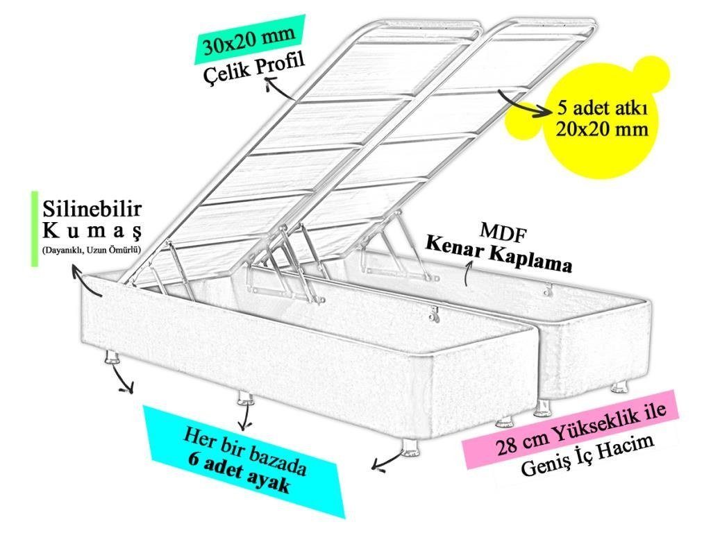 NRN1377-Doppelbettbasis Bettbank Decor Skye