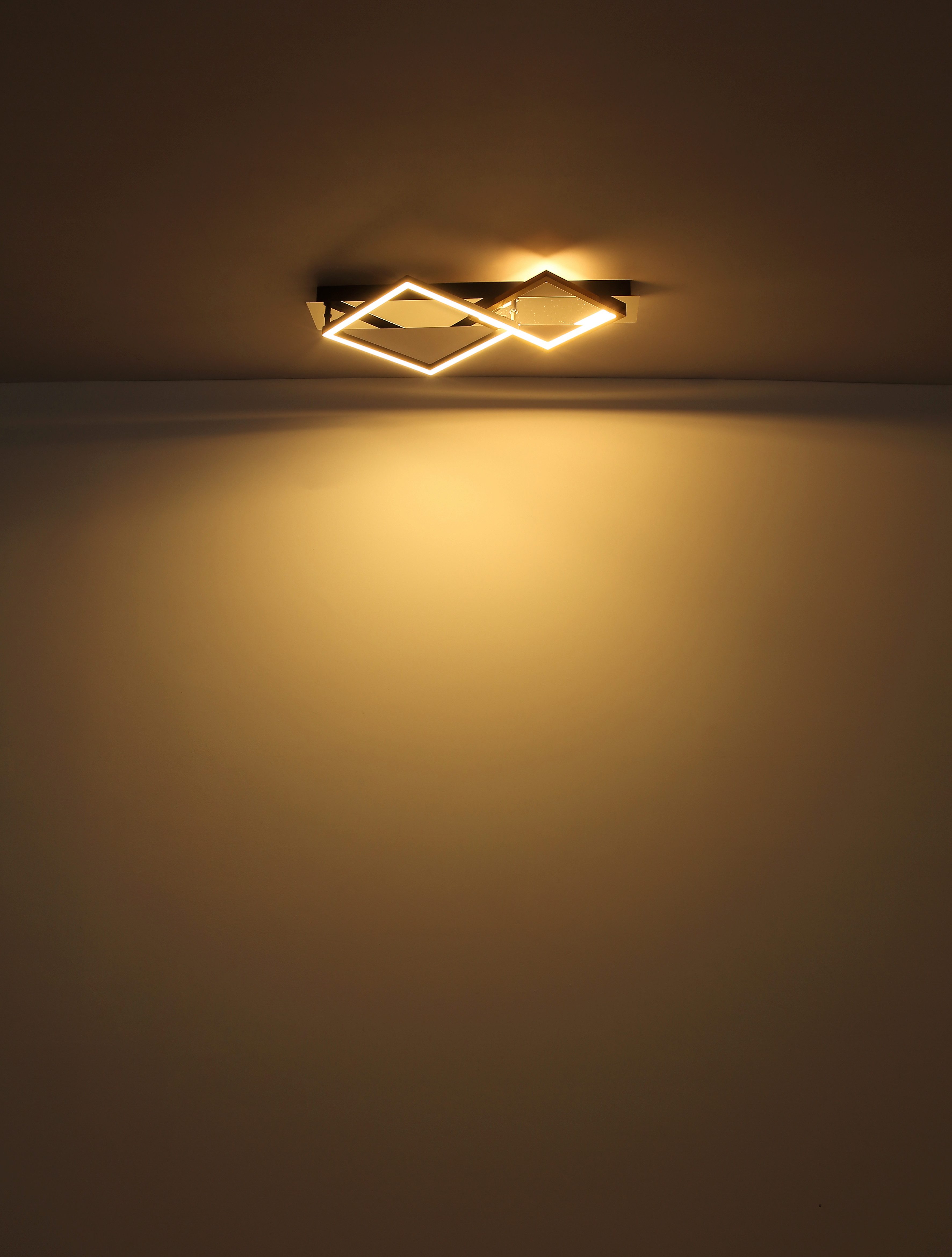 GLOBO LIGHTING LED Deckenleuchte LESINA, LED fest integriert, Warmweiß, Deckenlampe/Metall/goldfarben/3000K/Schlafzimmer/Wohnzimmer