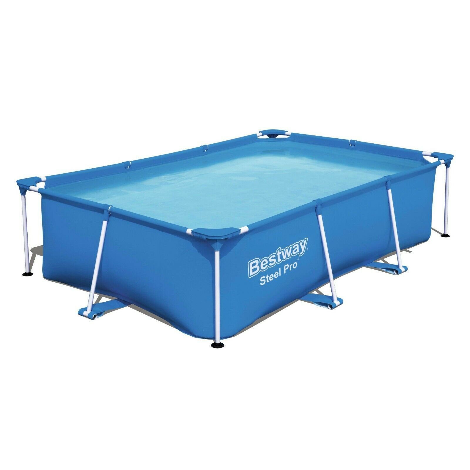 BESTWAY Framepool Steel Pro Frame Pool Swimmingpool rechteckig 259x170x61cm (56403)