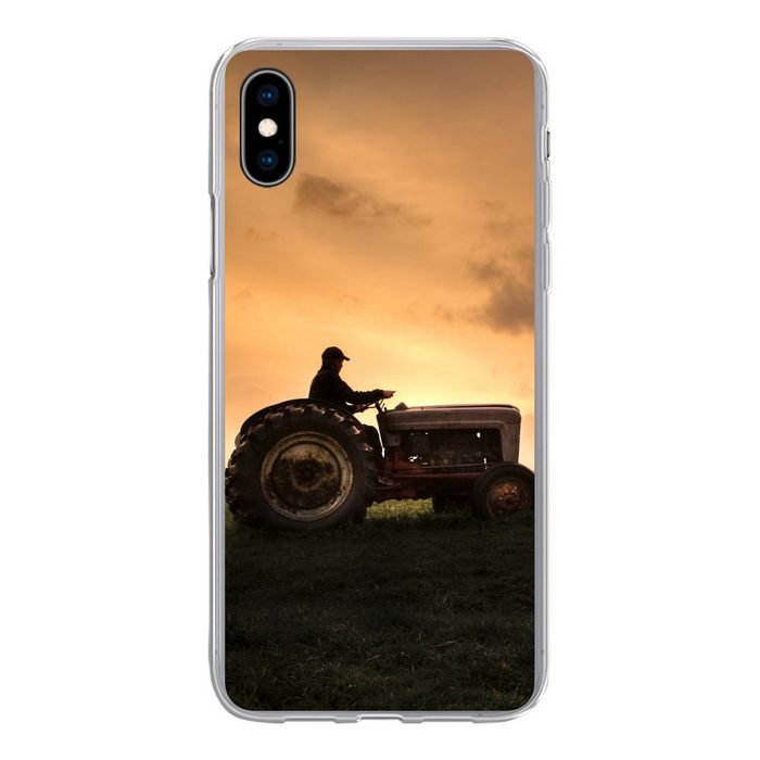 MuchoWow Handyhülle Traktor - Landwirt - Nebel Handyhülle Apple iPhone Xs Max Smartphone-Bumper Print Handy