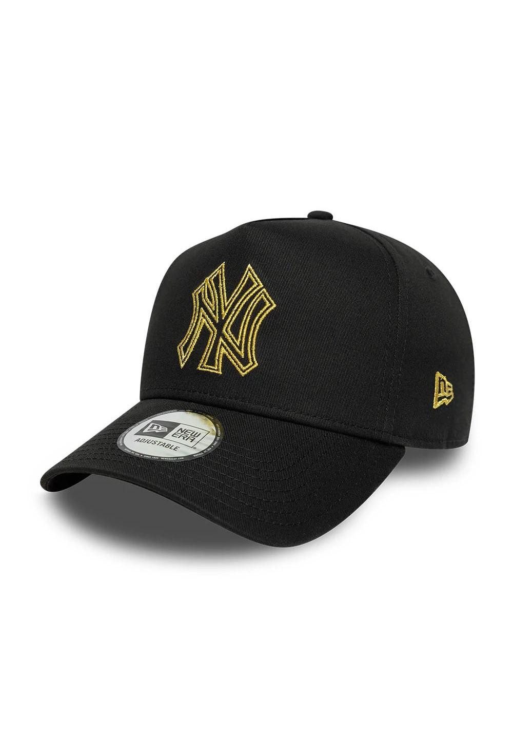Baseball Cap New York Yankees Metallic Outline 9Forty A-Frame Cap New Era Schwarz