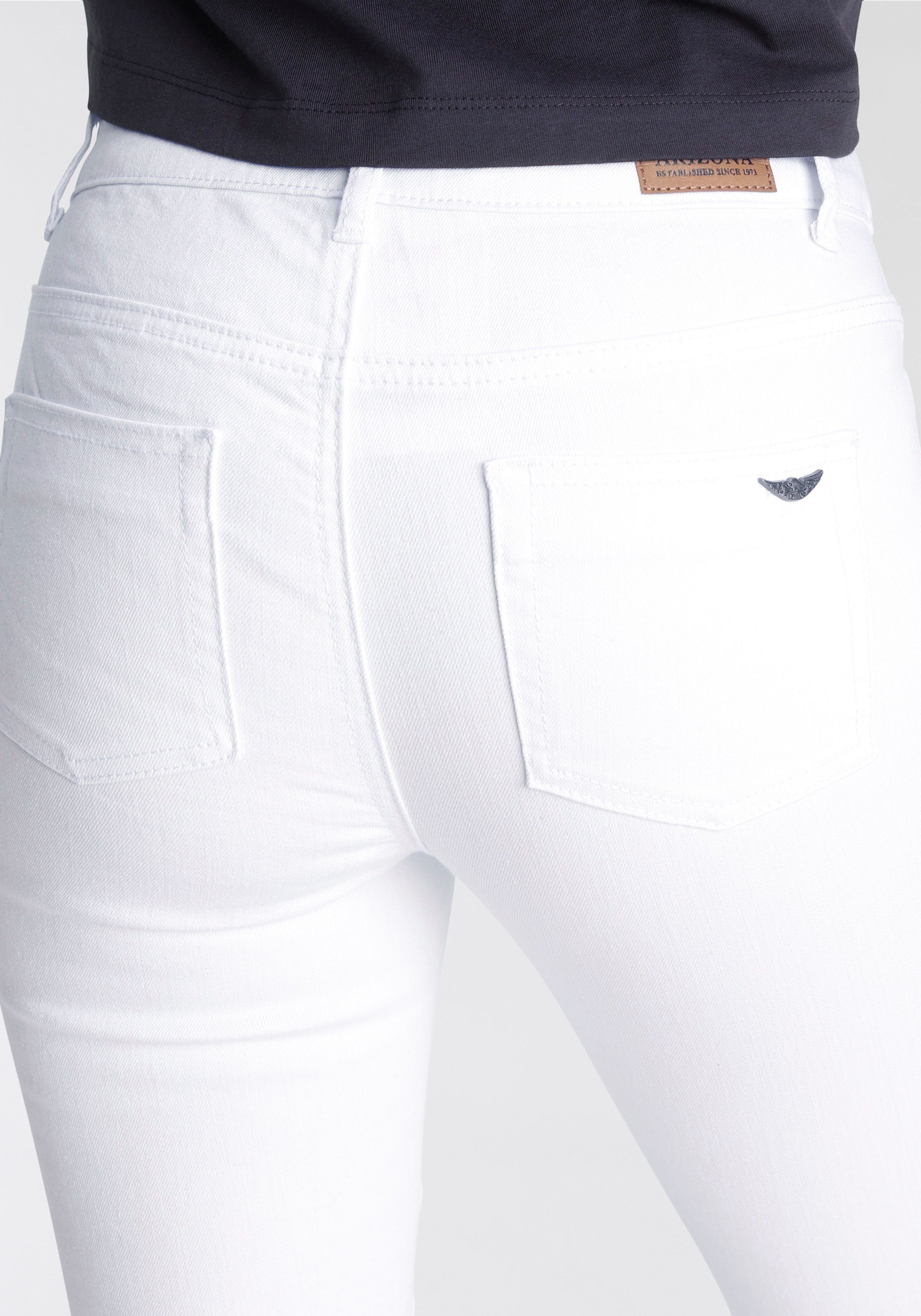 Arizona Skinny-fit-Jeans High Waist white Shaping