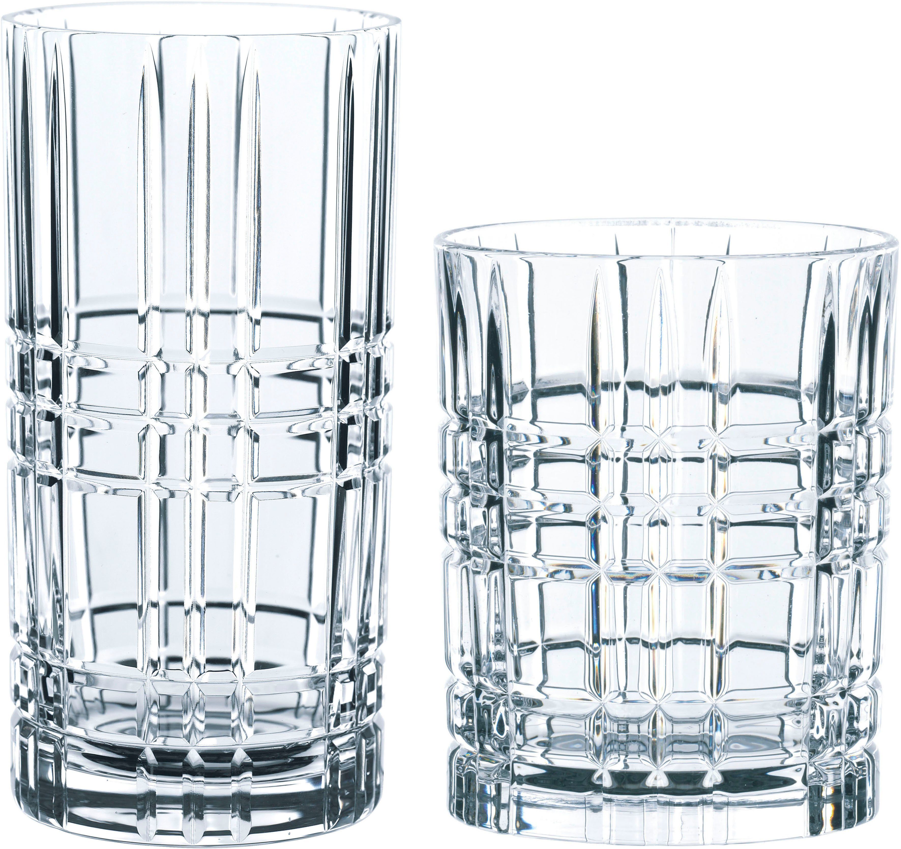 Nachtmann Gläser-Set Highland Square, 12-tlg., Kristallglas, Made in Germany, 12-teilig