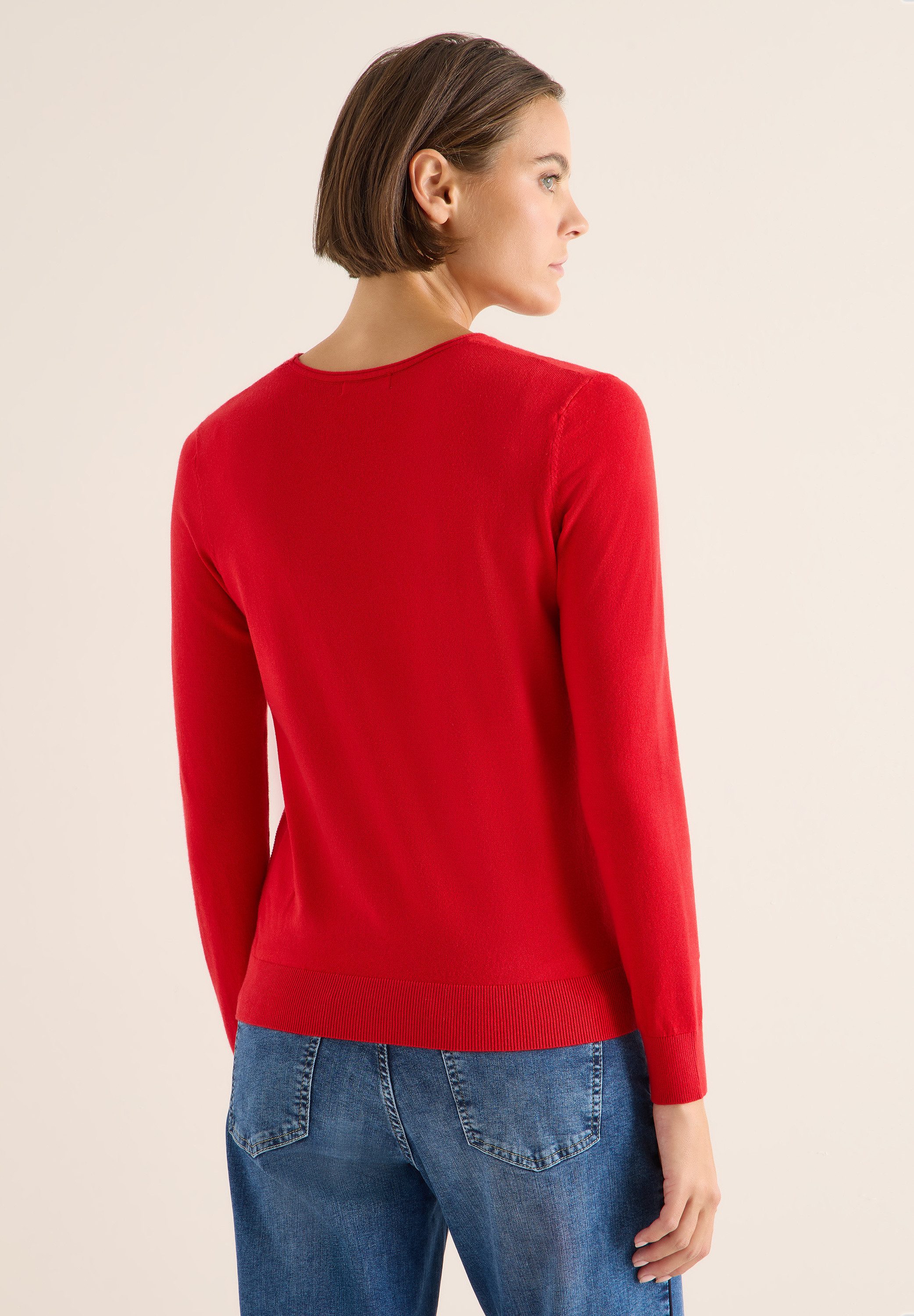CECIL Strickpullover mit Materialmix