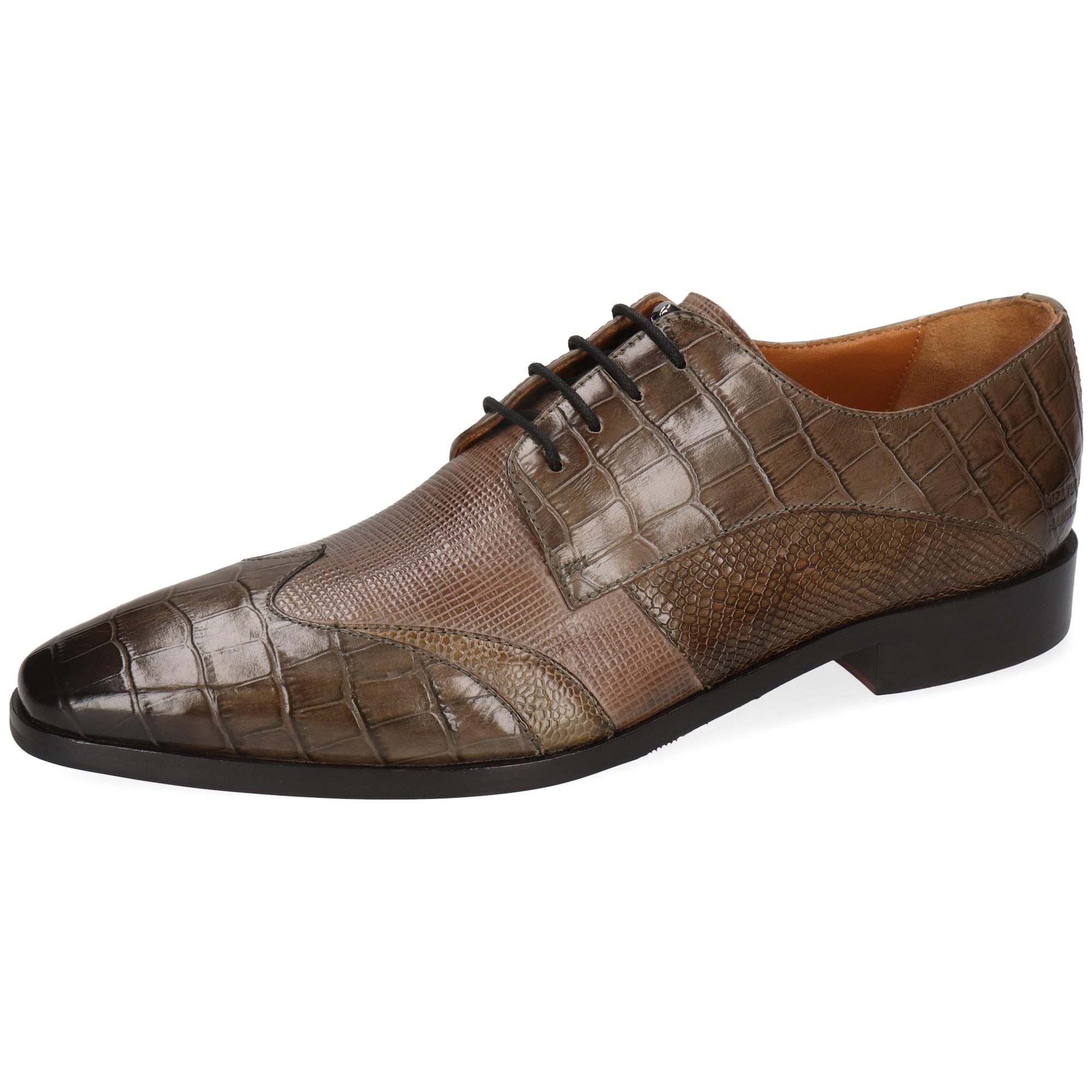 Melvin & Hamilton Elvis 95 Leder-Derby Schuhe für Herren Schnürschuh Block-Absatz, Echtes Leder