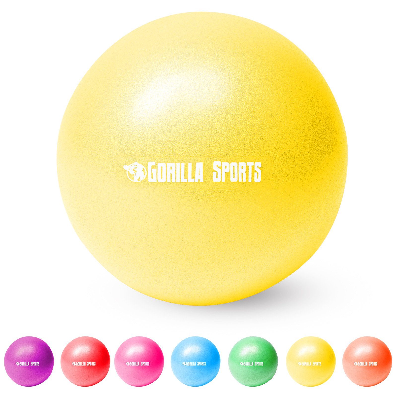 GORILLA SPORTS Gymnastikball 28cm, inkl. Ballpumpe, Farbwahl - Yoga, Fitness, Mini Pilates Ball