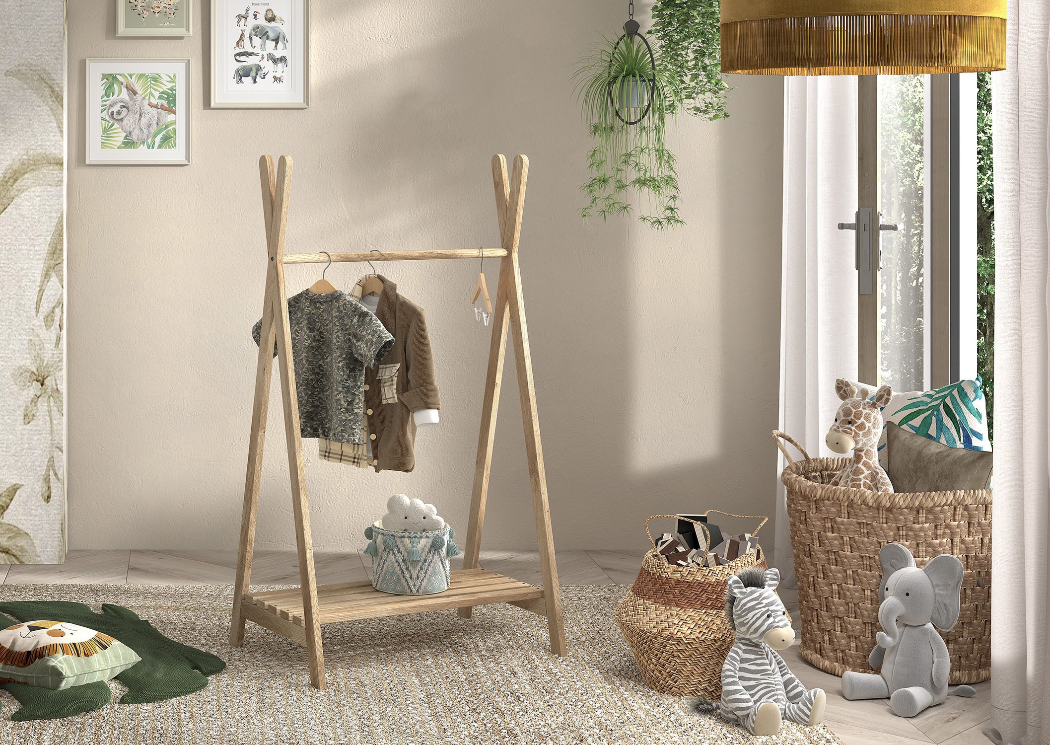 Vipack Kleiderständer Forrest universell einsetzbar, (B/H/T ca. 74x132x50 c günstig online kaufen