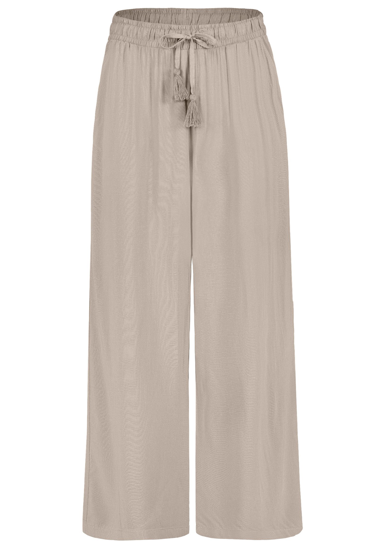 SUBLEVEL Chinos Damen Luftige Sommerhose Freizeit Weit geschnitten Stoffhos günstig online kaufen