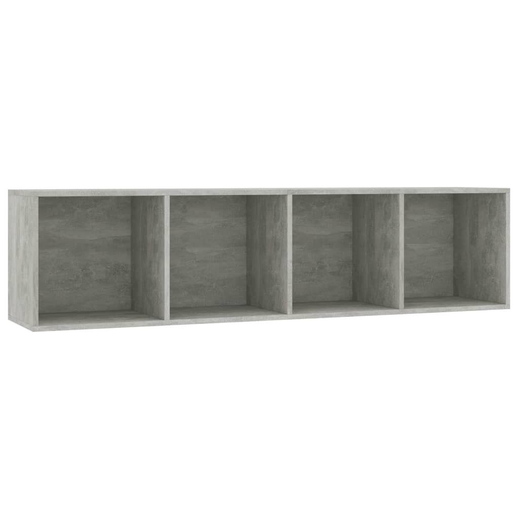 1-tlg. 143×30×36 Bücherregal/TV-Schrank cm, Regal Betongrau vidaXL