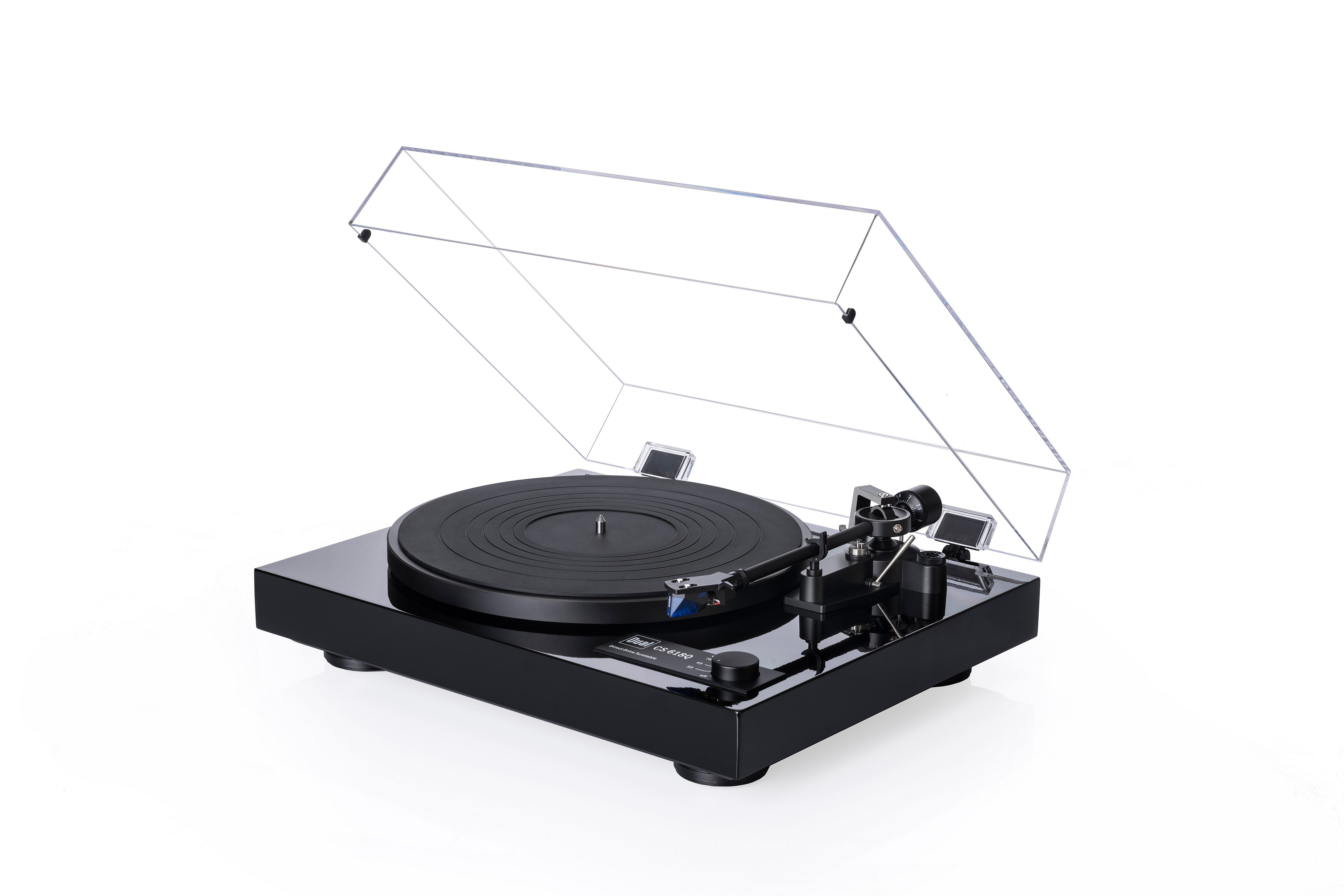 Dual CS 618Q Plattenspieler (Direktantrieb, intergrierter Phono-Vorverstärker, Manuell, Ortofom OM Blue)