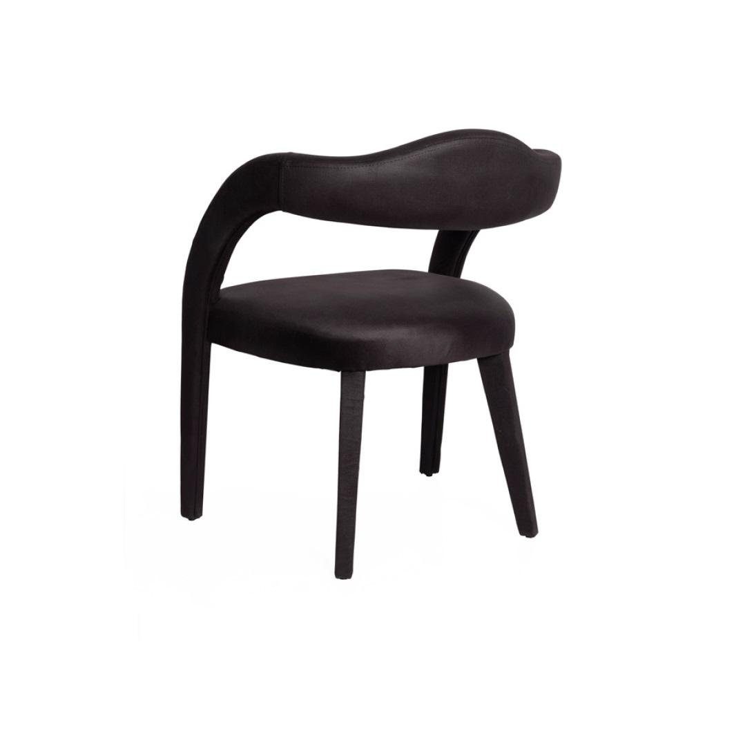 JVmoebel Stuhl, Esszimmer Stuhl Polster Luxus Design Stoff Stühle Holz Lehnstuhl
