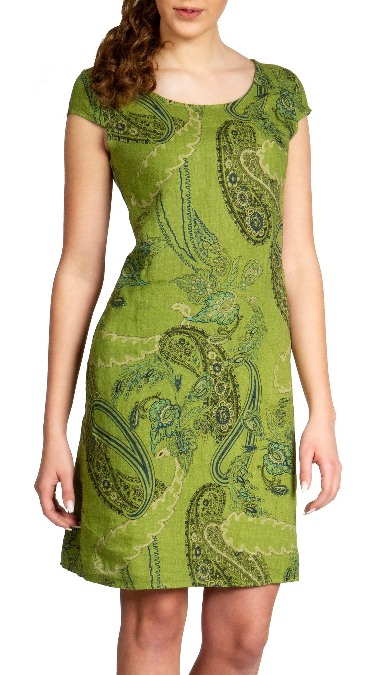 Caspar Sommerkleid SKL022 Damen Sommer Leinenkleid günstig online kaufen