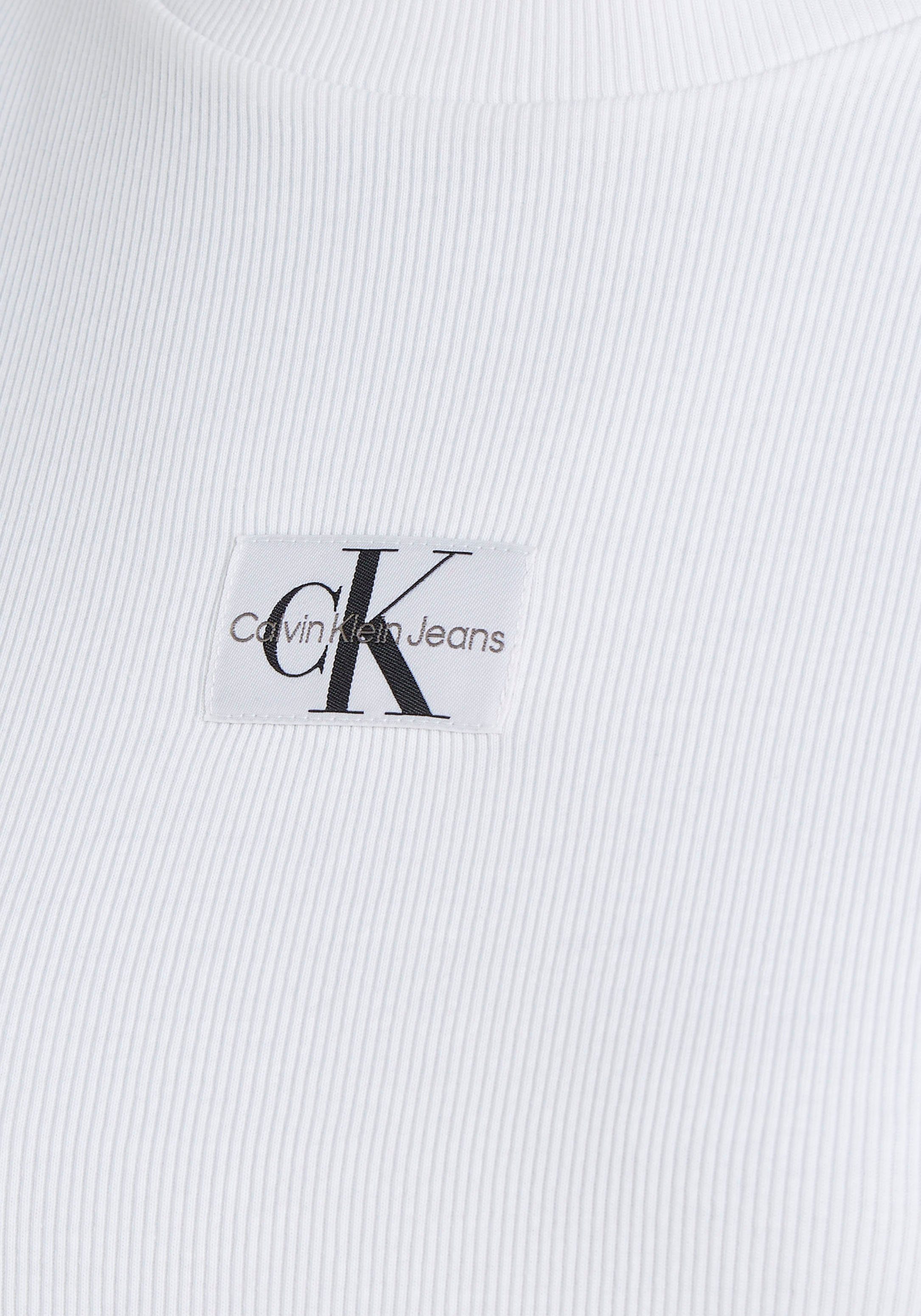 Calvin Klein Jeans T-Shirt BADGE Bright SLEEVE RIB White SHORT TEE