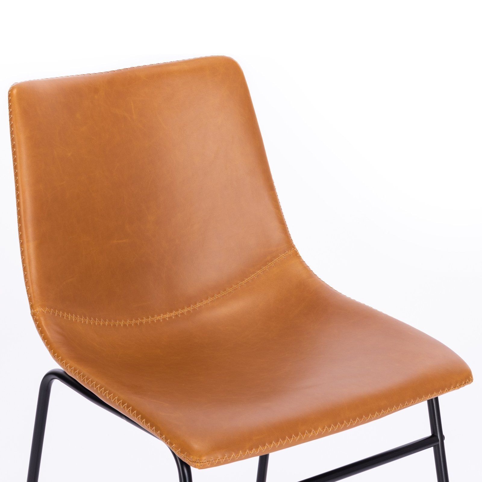 SVITA Esszimmerstuhl HARRY (Set), Schalenstuhl, Kufengestell, 2 Stück, ohne Armlehnen, Kunstleder