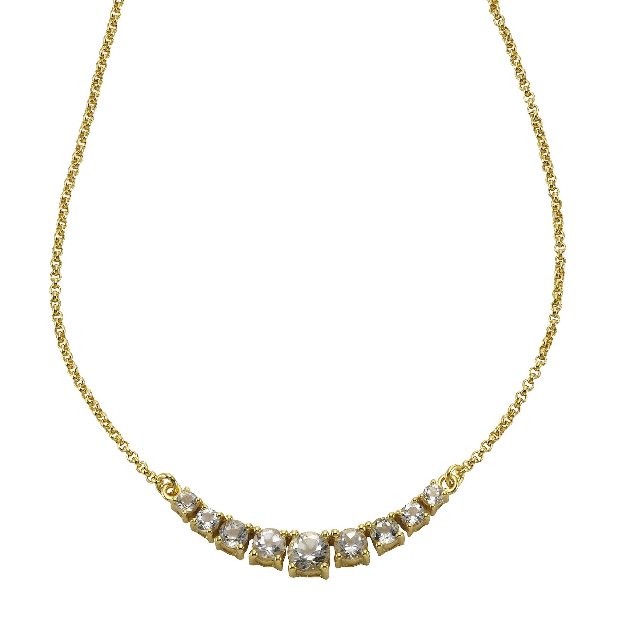 Collierkettchen 925/- Sterling Silber Weißtopas
