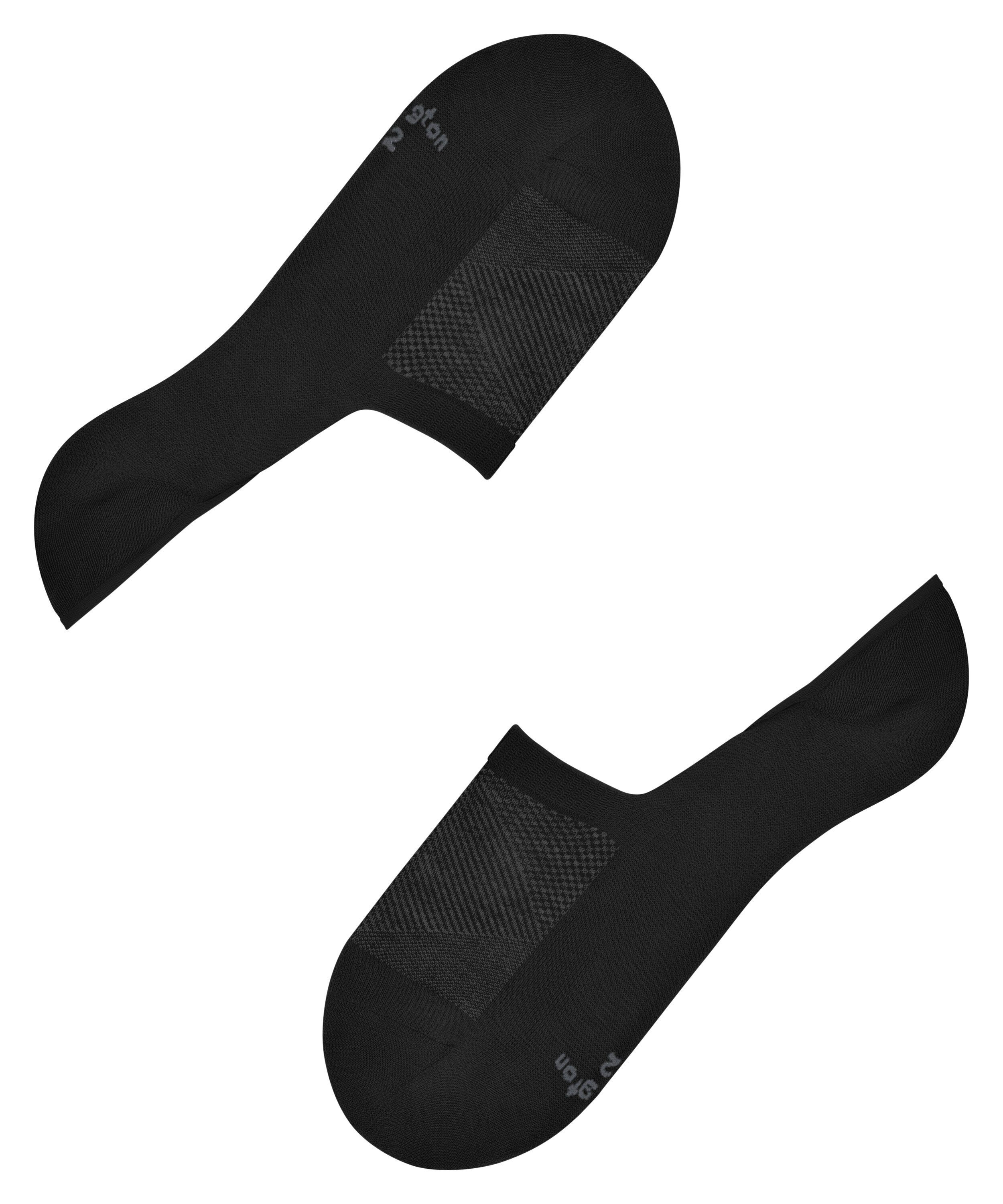 Burlington Sneakersocken Athleisure (3000) Sohle Garn & leicht black gepolsterter mit kühlendem (1-Paar)