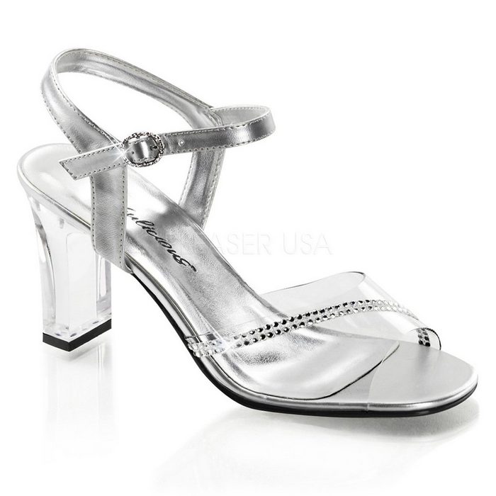 Fabulicious Sandalette ROMANCE-308R - Klar/Silber SALE High-Heel-Pumps