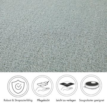 Teppichboden Velours Kira, Andiamo, rechteckig, Höhe: 8 mm, Uni Farben, Breite 400 cm, strapazierfähig, pflegeleicht, Wohnzimmer
