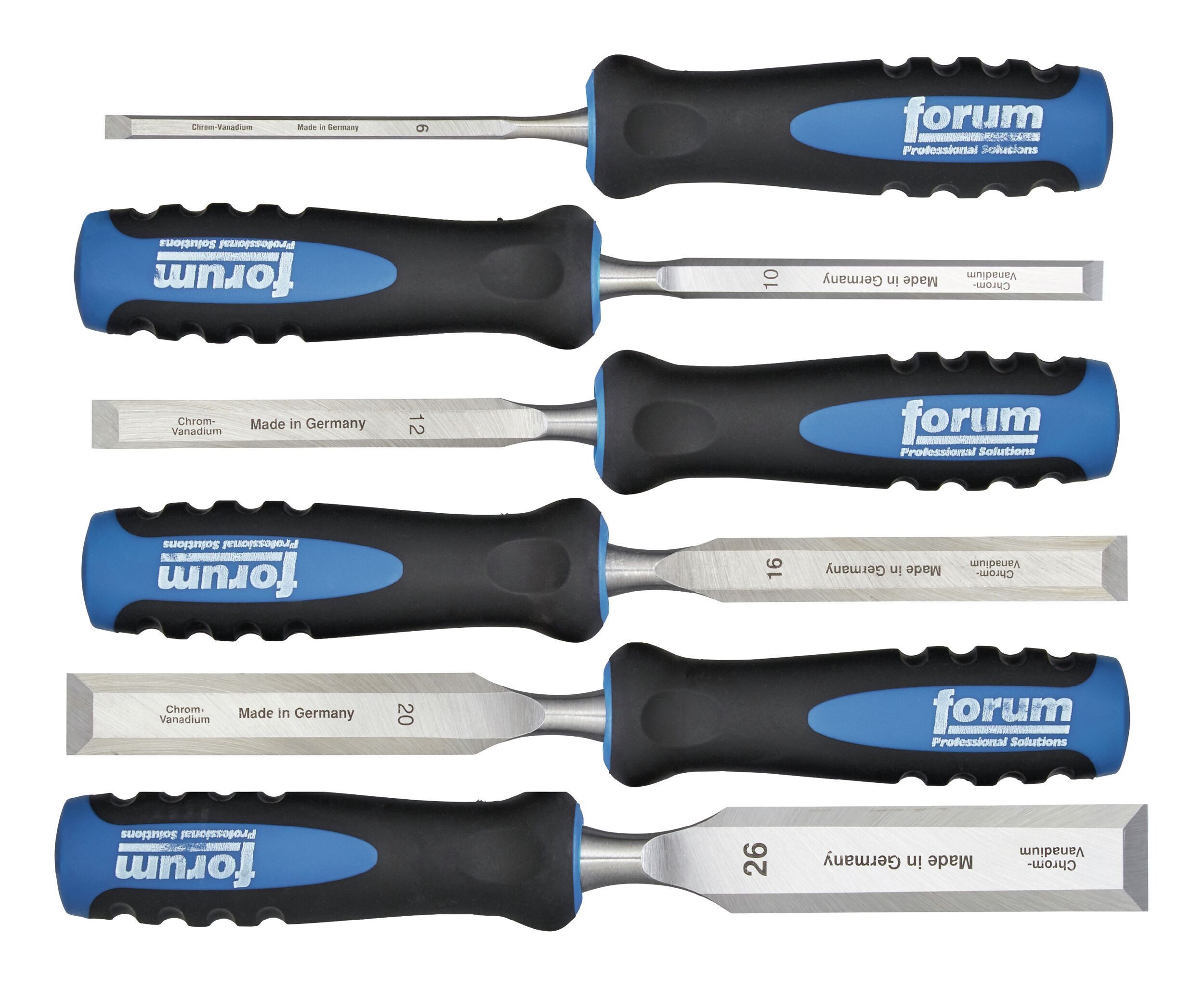 forum® Stechbeitel, (6-tlg), Satz Kunststoffheft 6tlg. im Karton