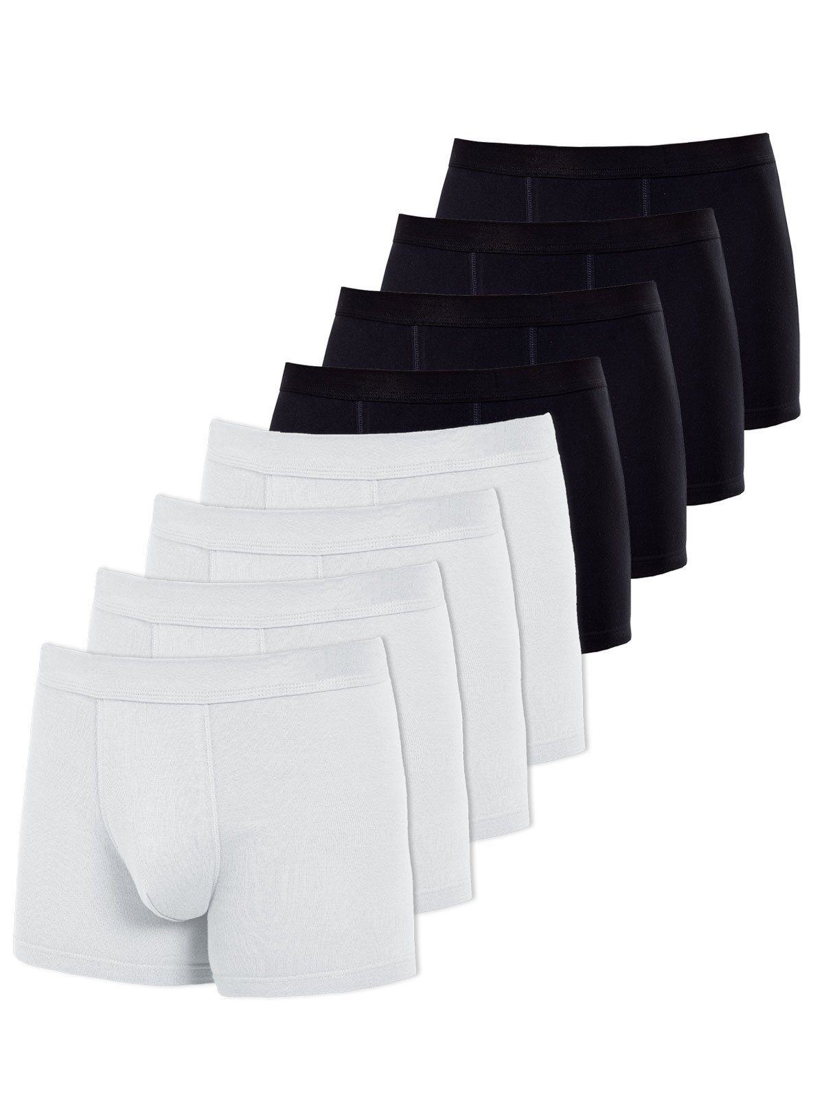 (Spar-Set, weiss Cotton 8-St) Sparpack Pants - 8er Bio Pants KUMPF Retro schwarz Herren