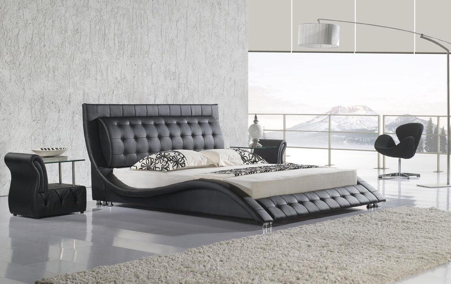 Xlmoebel Polsterbett Luxuriöses Polsterbett mit hochwertigem Lederdesign (Bett, 1-tlg., Bett), Hergestellt in Europa