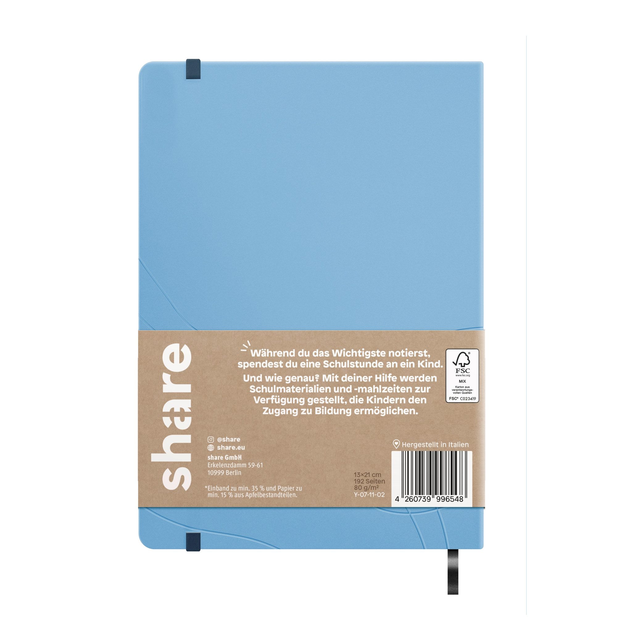 share Notizbuch Journal Y-07-11-02 A5 dotted hellblau