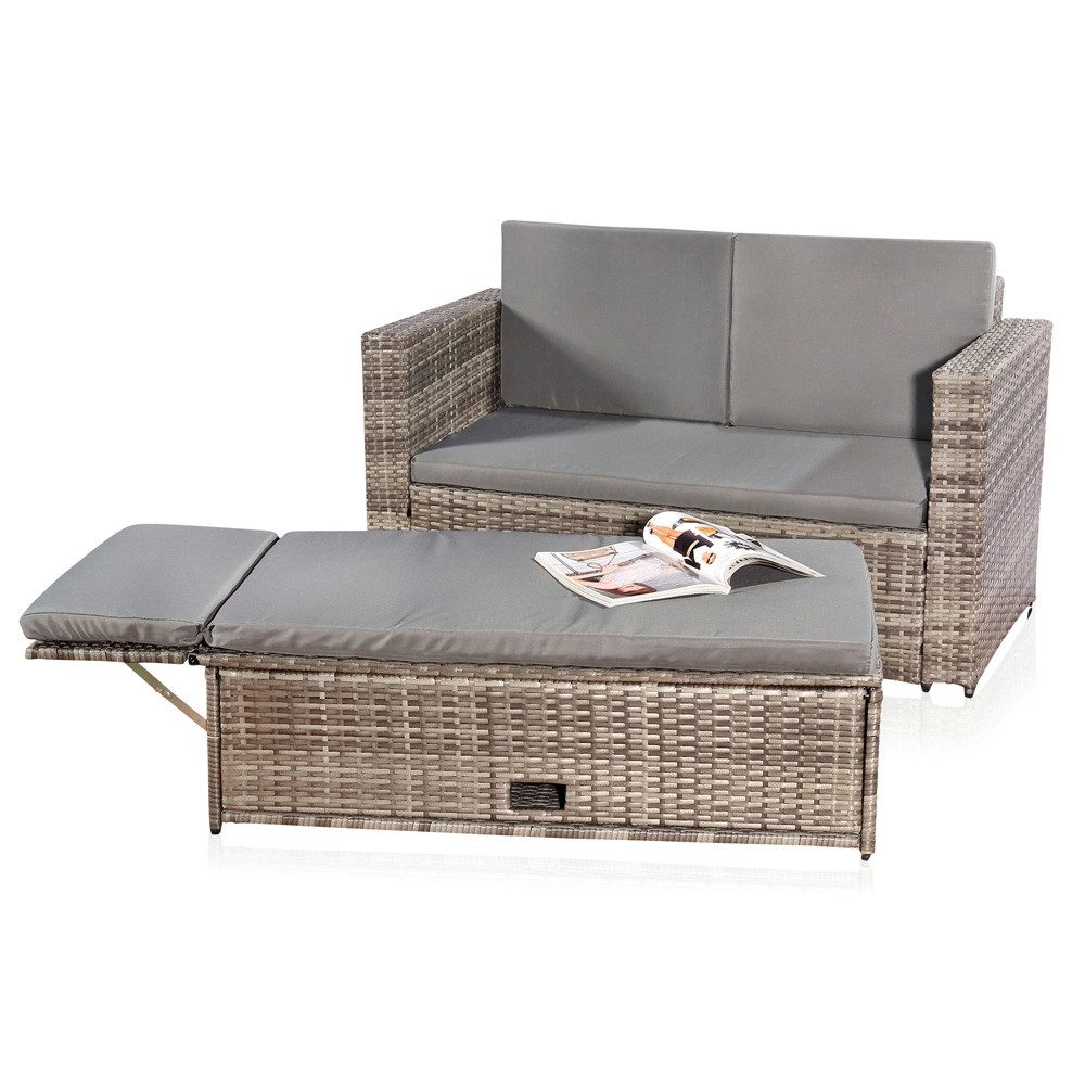 Mucola Gartenlounge-Set Polyrattan Gartensofa Lounge Sofa günstig online kaufen