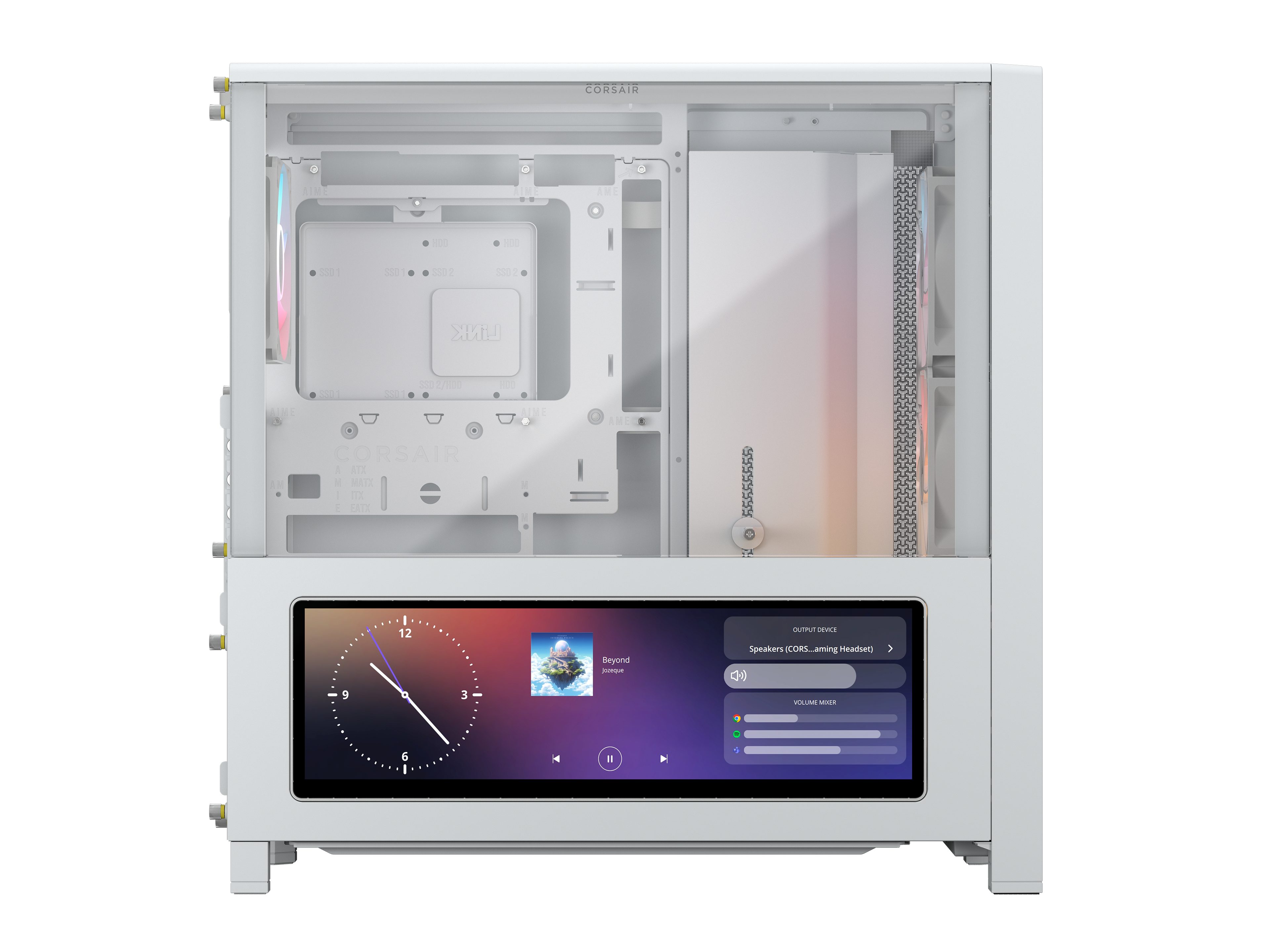 Corsair PC-Gehäuse FRAME 4000D LCD RS Performance Mid-Tower, White, nur Gehäuse