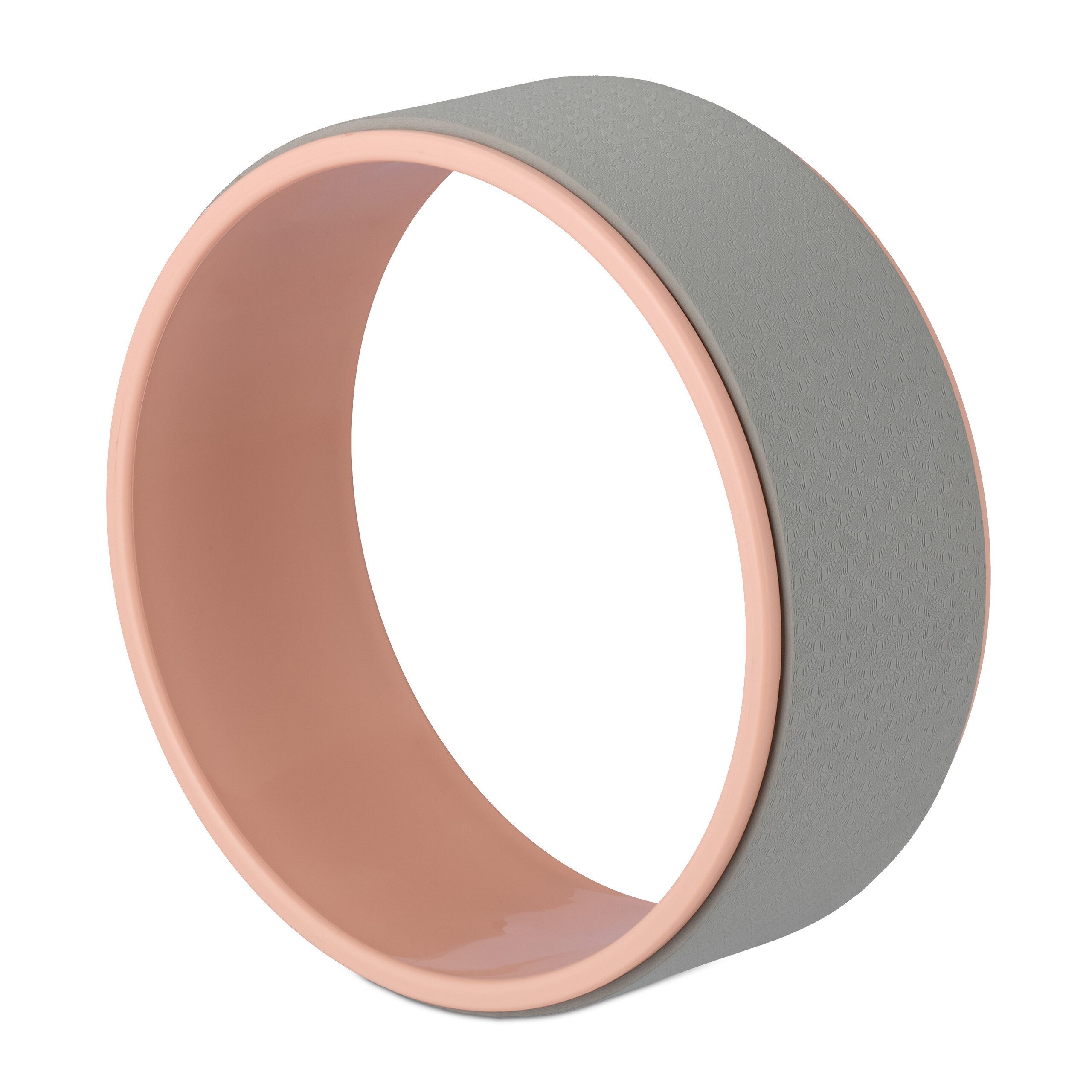 relaxdays Yoga-Rad Yogarad Kunststoff 32 cm, Grau-Rosa