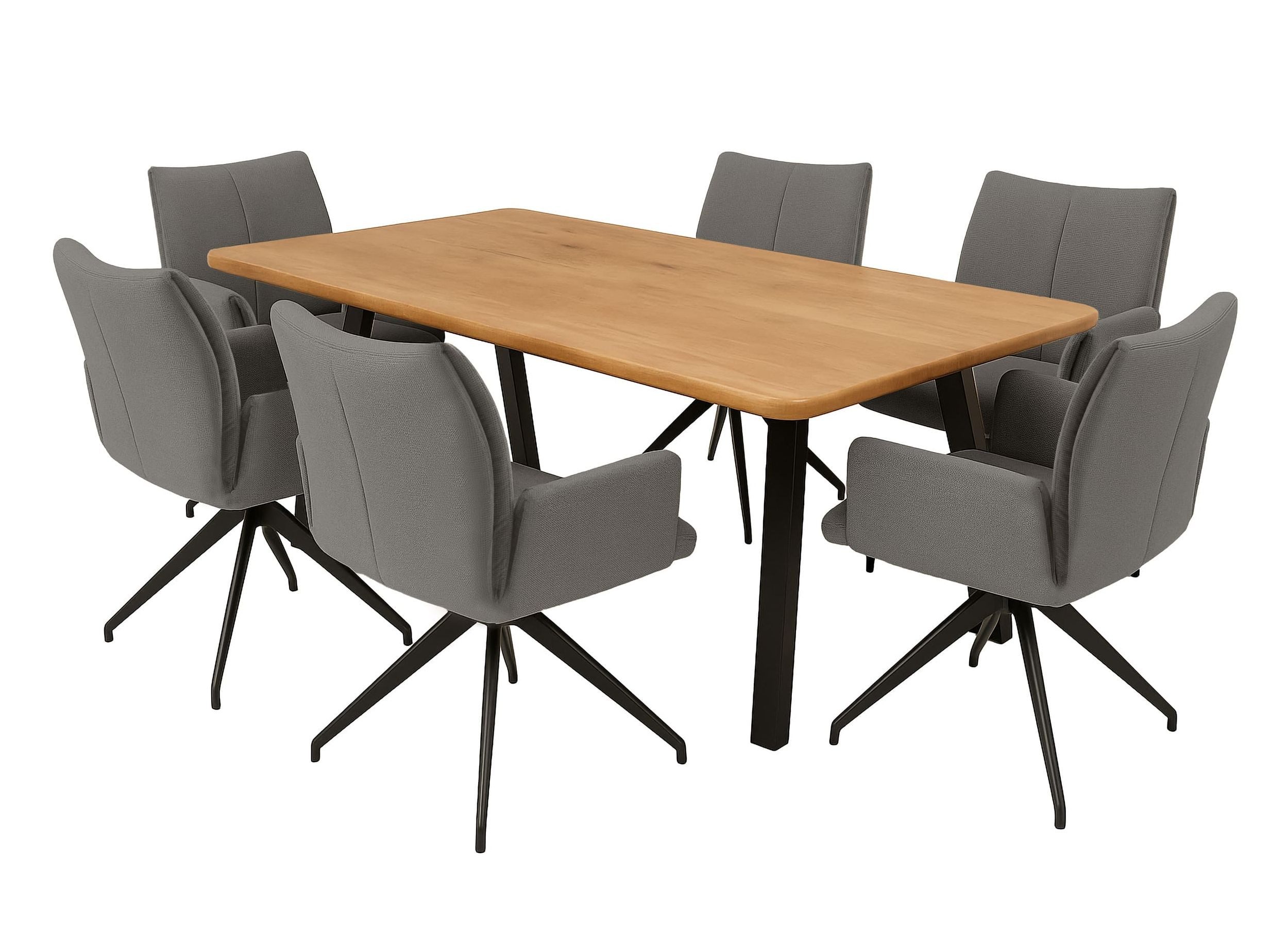 LC Home Essgruppe LC Home Essgruppe Monti Esstisch Wildeiche + Esszimmerstü günstig online kaufen