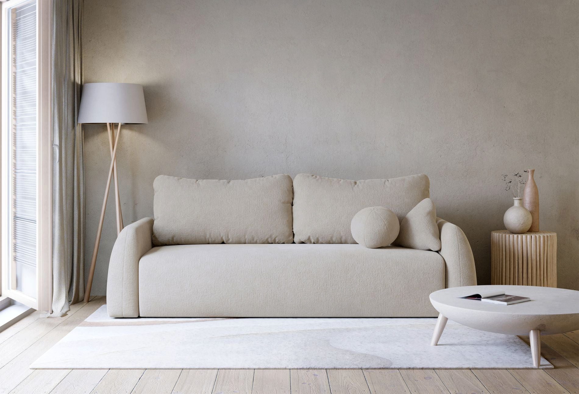 Selsey Schlafsofa NUBELLE, 3-Sitzer Schlafsofa mit Bettkasten & Chenille-Bezug, 244 cm