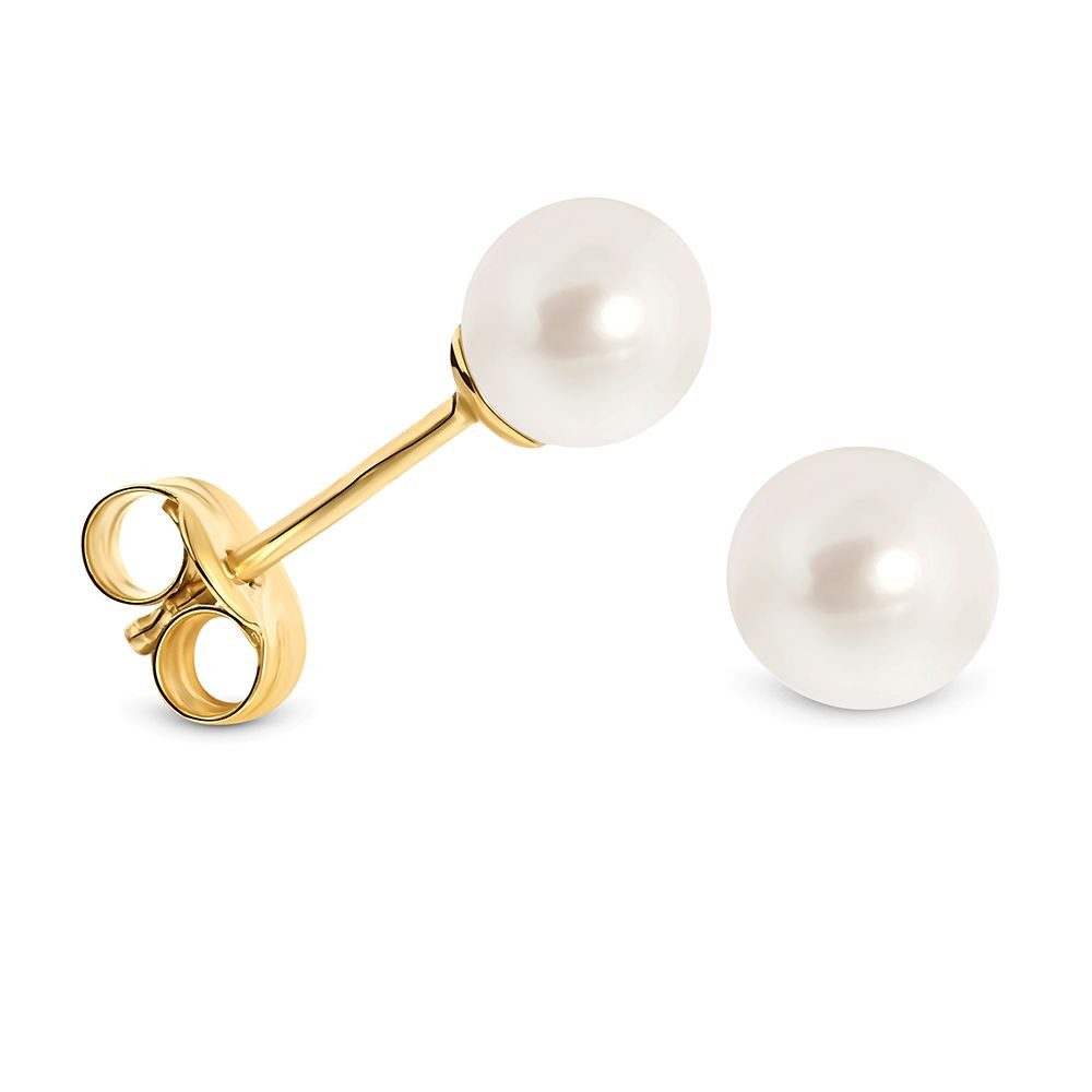 Miore Perlenohrringe MA9108E Ohrstecker 9 Karat (375) Gold (inkl. Schmuckbox), in Gelbgold für Damen - Made in Italy