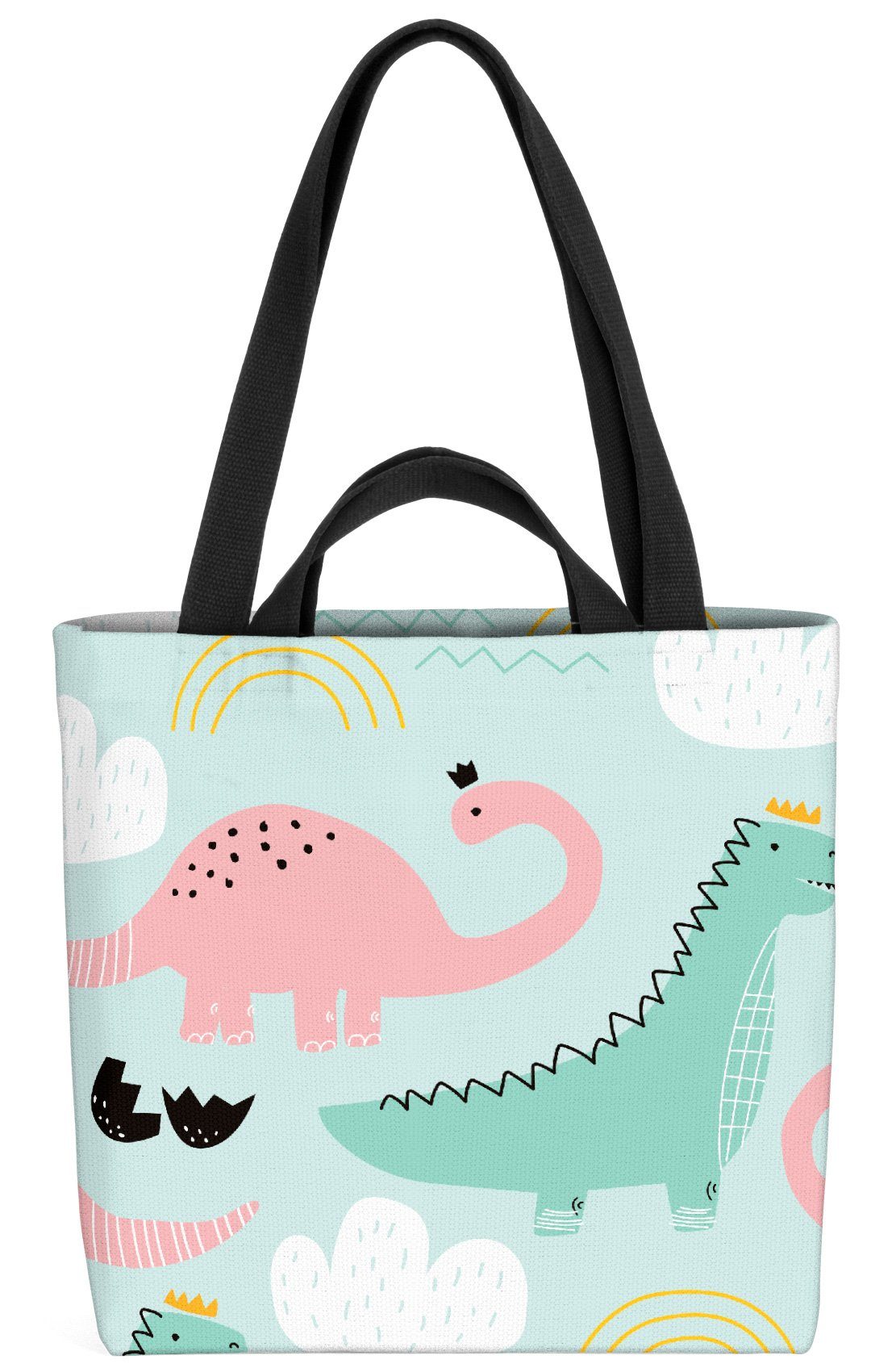 VOID Henkeltasche (1-tlg), Dinos Wolken Regenbogen Dinos Wolken Regenbogen Dinosaurier Kinder Ki