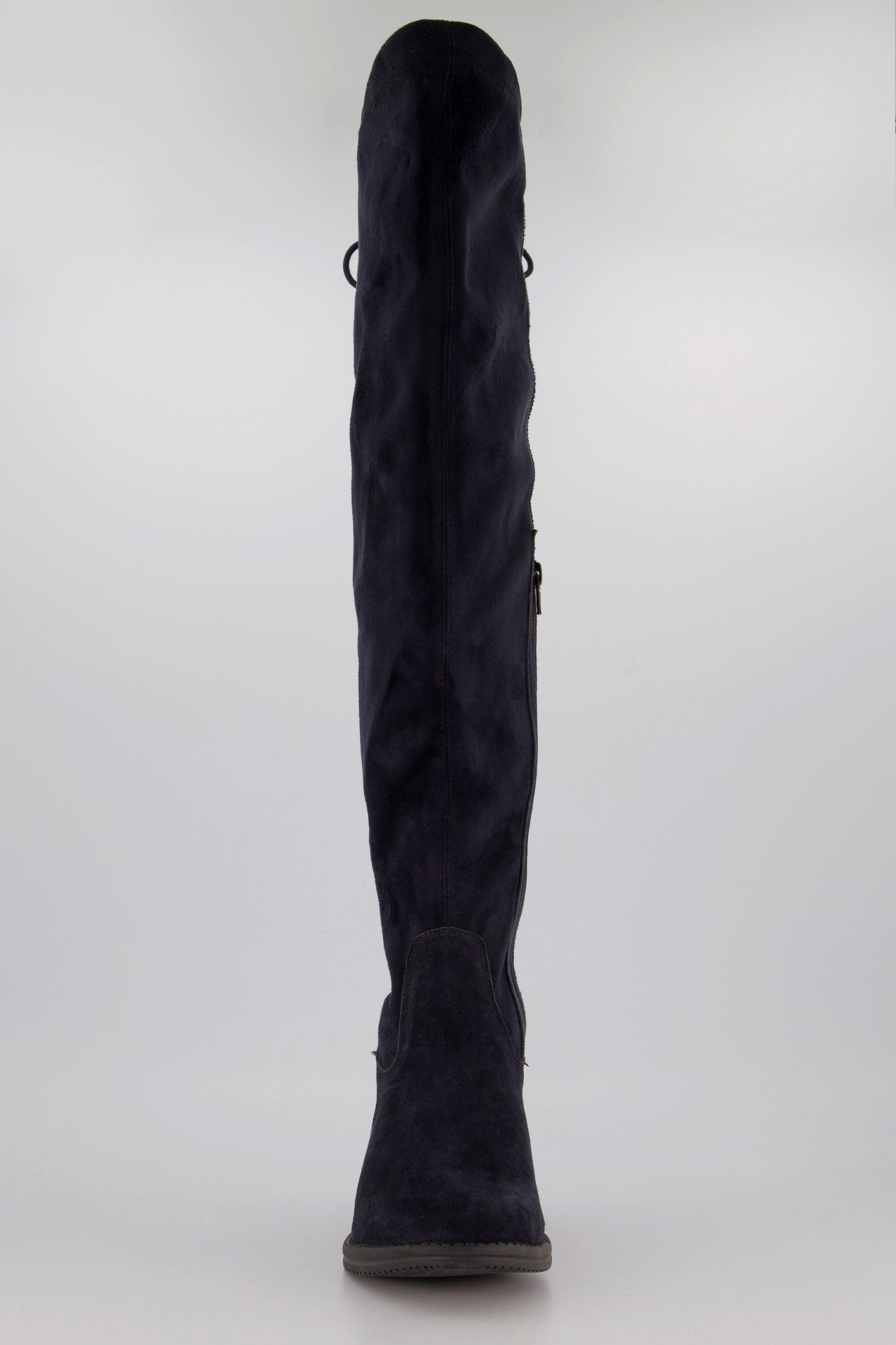 Ulla Popken Overknee-Stiefel Bindeband Reißverschluss Weite H Stiefel günstig online kaufen