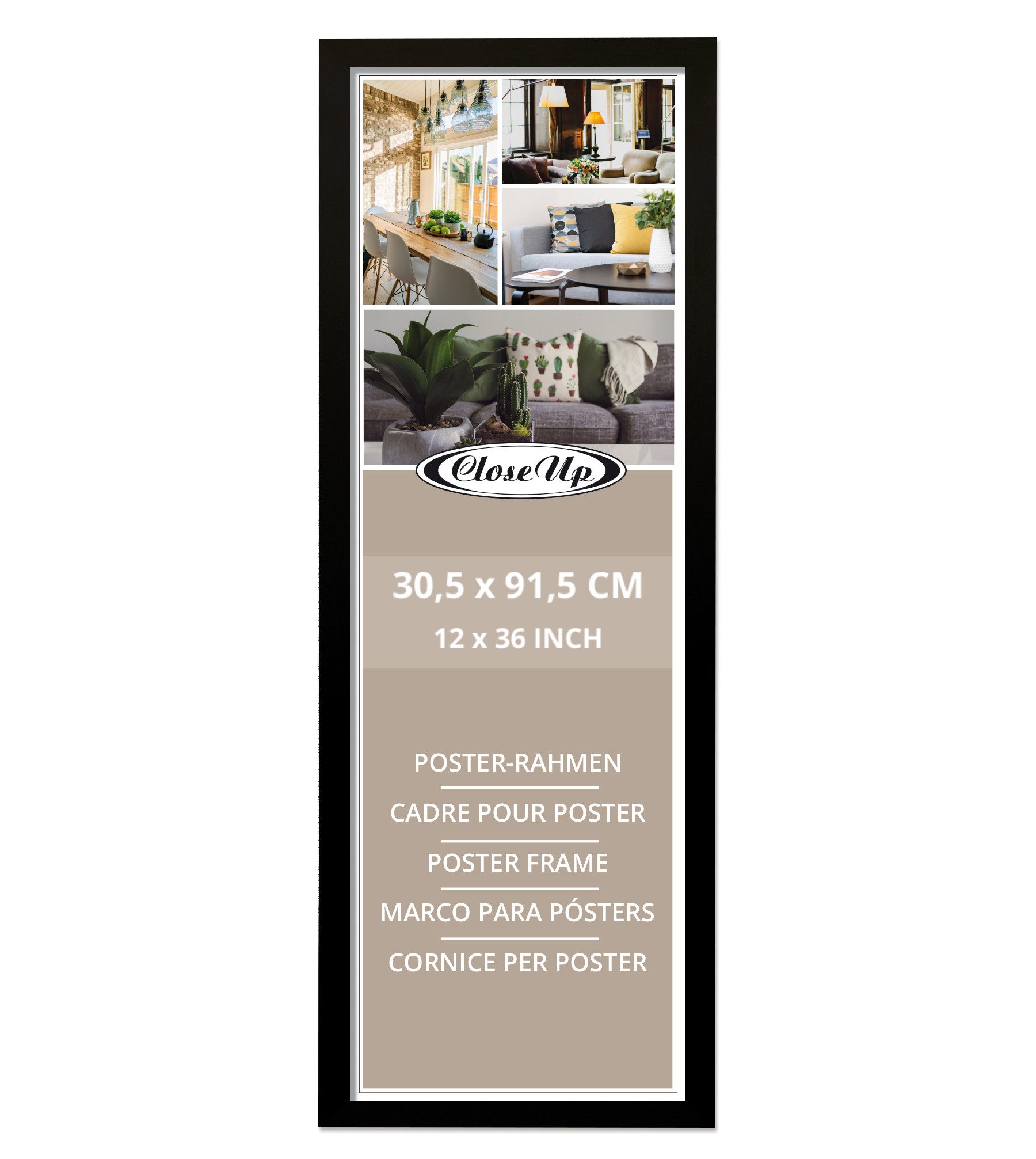 Close Up Bilderrahmen Posterrahmen 30,5 x 91,5 cm schwarz günstig online kaufen
