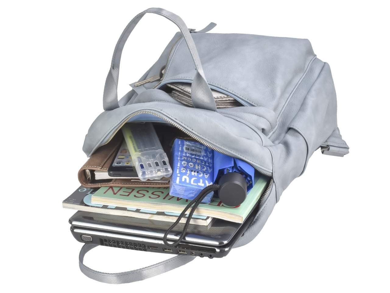 Greenburry Notebookfach, Damenrucksack Tagesrucksack, ice TONI 30x40cm Daypack mit Dasch, Mad'l Freizeitrucksack