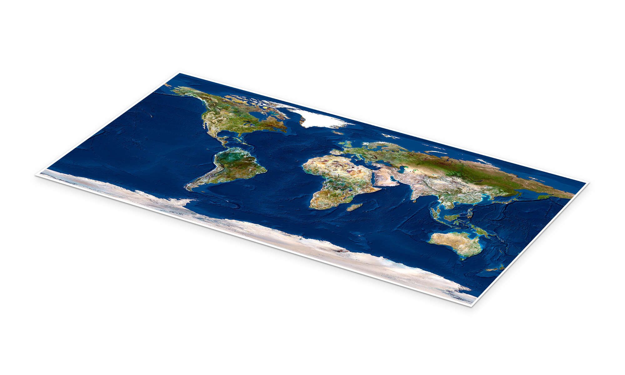 Posterlounge Wandbild Topographische Weltkarte, Planetobserver, erhältlich günstig online kaufen