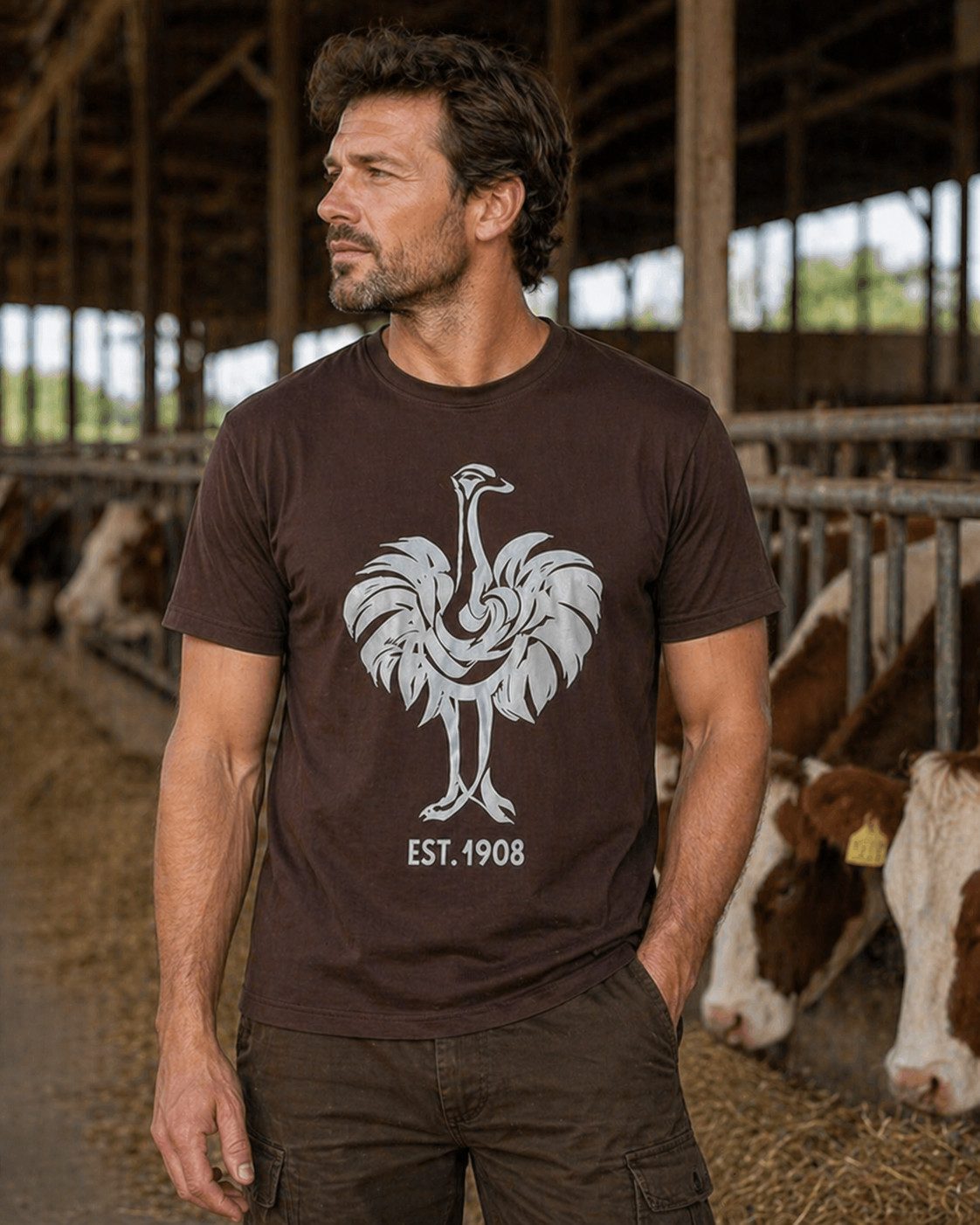 Engelbert Strauss T-Shirt T-Shirt »e.s. 1908« Herren Baumwolle Rundhals Printshirt kurzarm – Bild 3 von 3