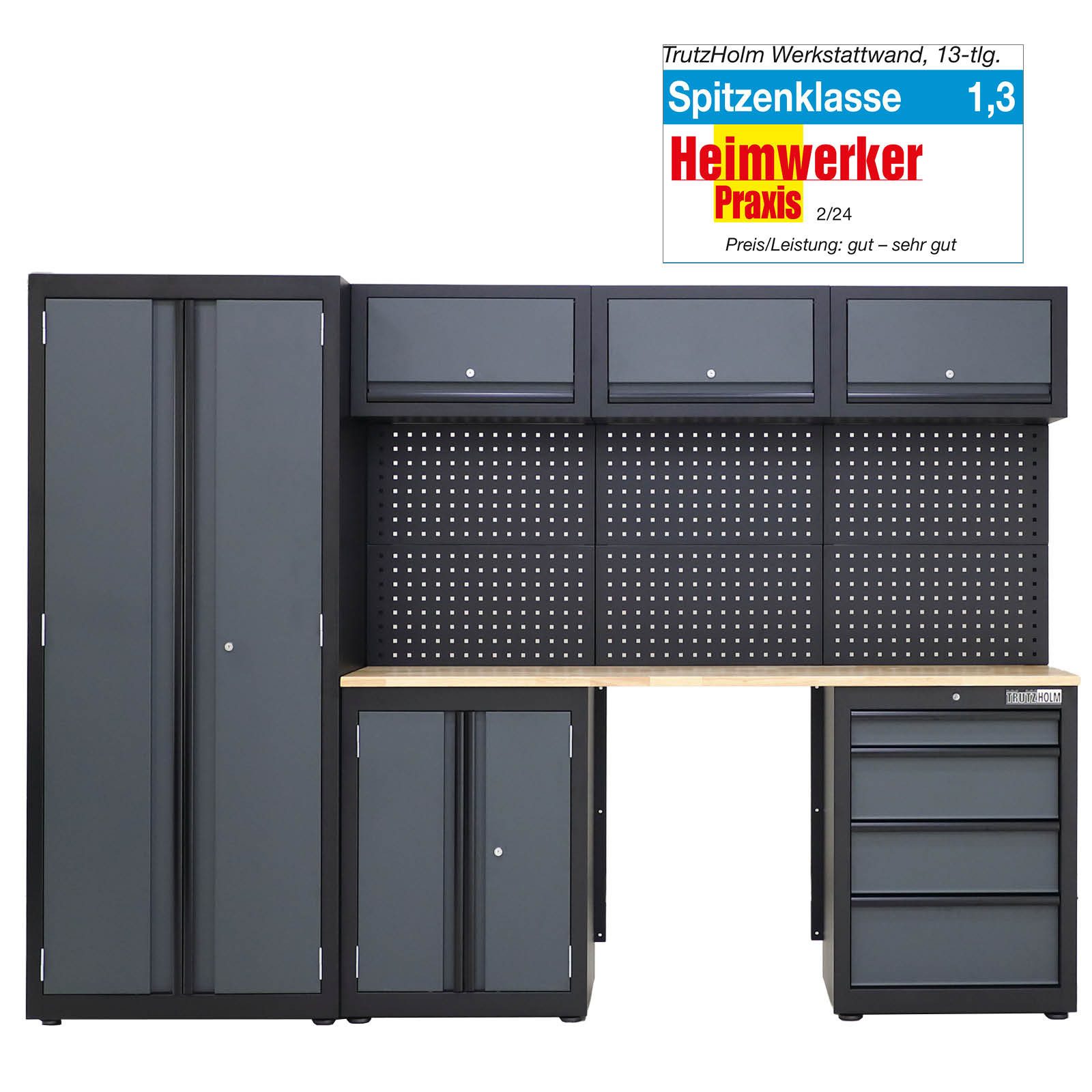 TRUTZHOLM Werkstatt-Set Werkstattwand 13-tlg. modulares Werkstattschranksys günstig online kaufen