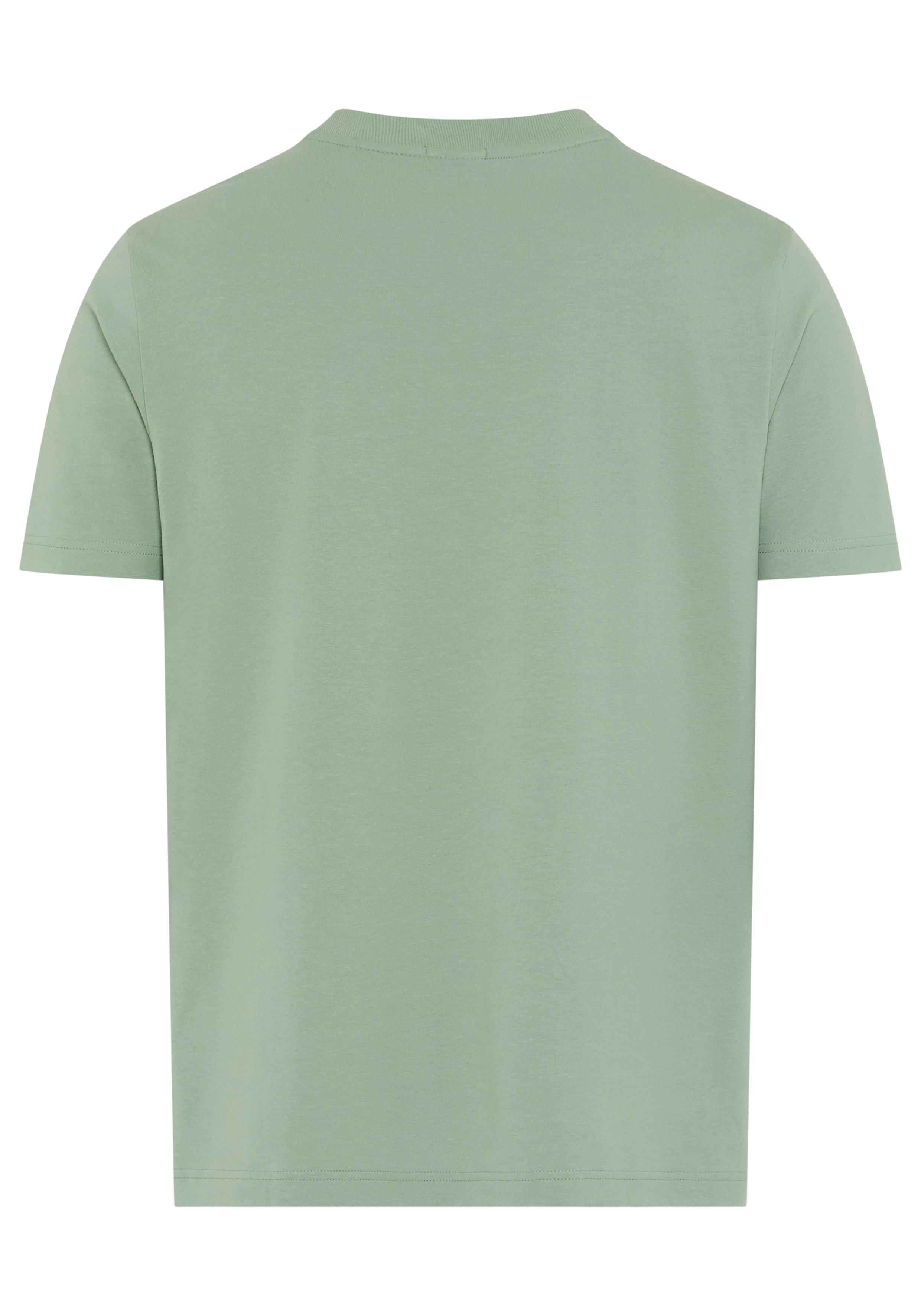 BOSS GREEN Rundhalsshirt Tee Regular Fit Stretch Jersey Cotton, Logo on Chest, Rundhals