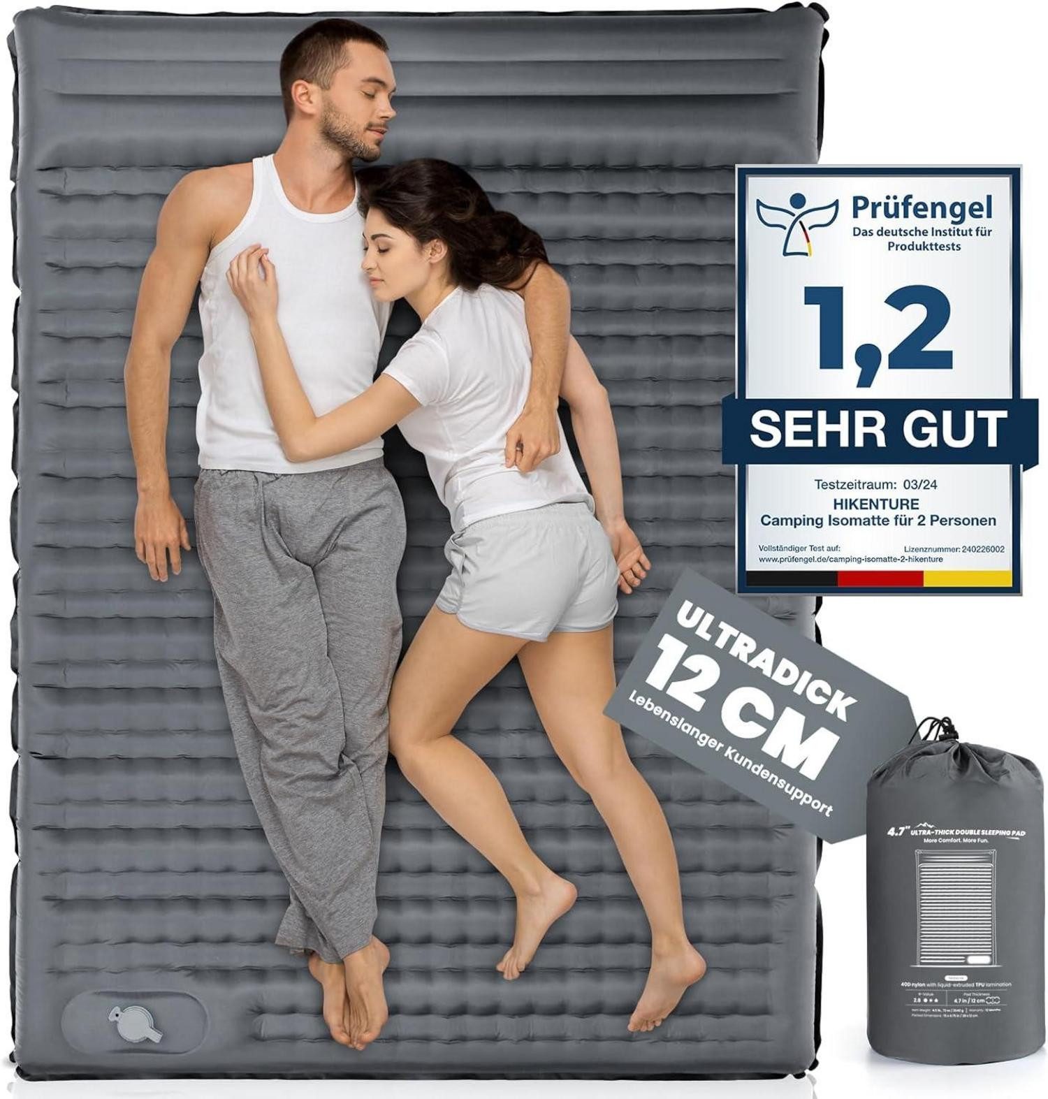 LuxusKollektion Campingstuhl Isomatte Selbstaufblasend Doppel 12CM günstig online kaufen