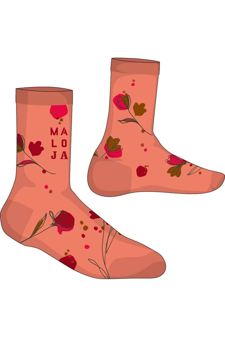 Maloja Носки Tagessocke Crew KimballM Blume (Baumwollmix) orange/blossom Damen