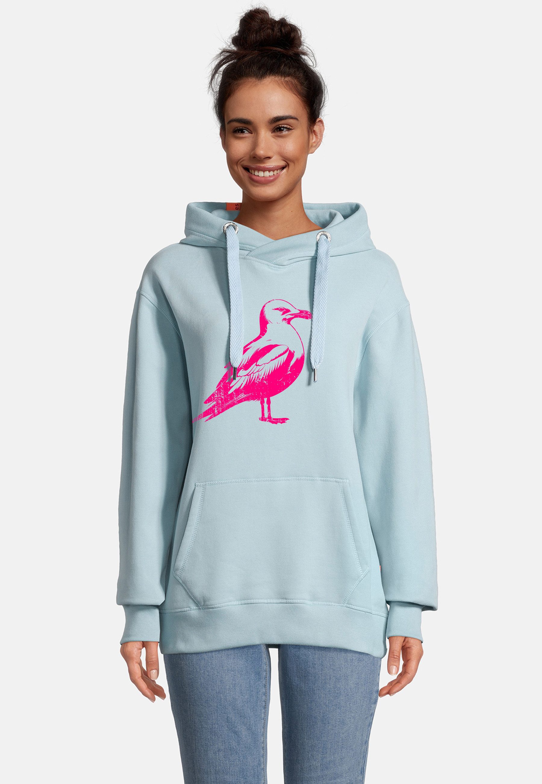 salzhaut Hoodie ODDEBODJE UNISEX - Möwe Unisex Weit salzhaut Kapuzenpullover – bequemer Fit und nordisch klares Design