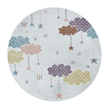 Kinderteppich Mond- und Sterne Design, Carpettex, Läufer, Höhe: 9 mm, Kinderteppich Mond- und Stern Design Teppich Kinderzimmer