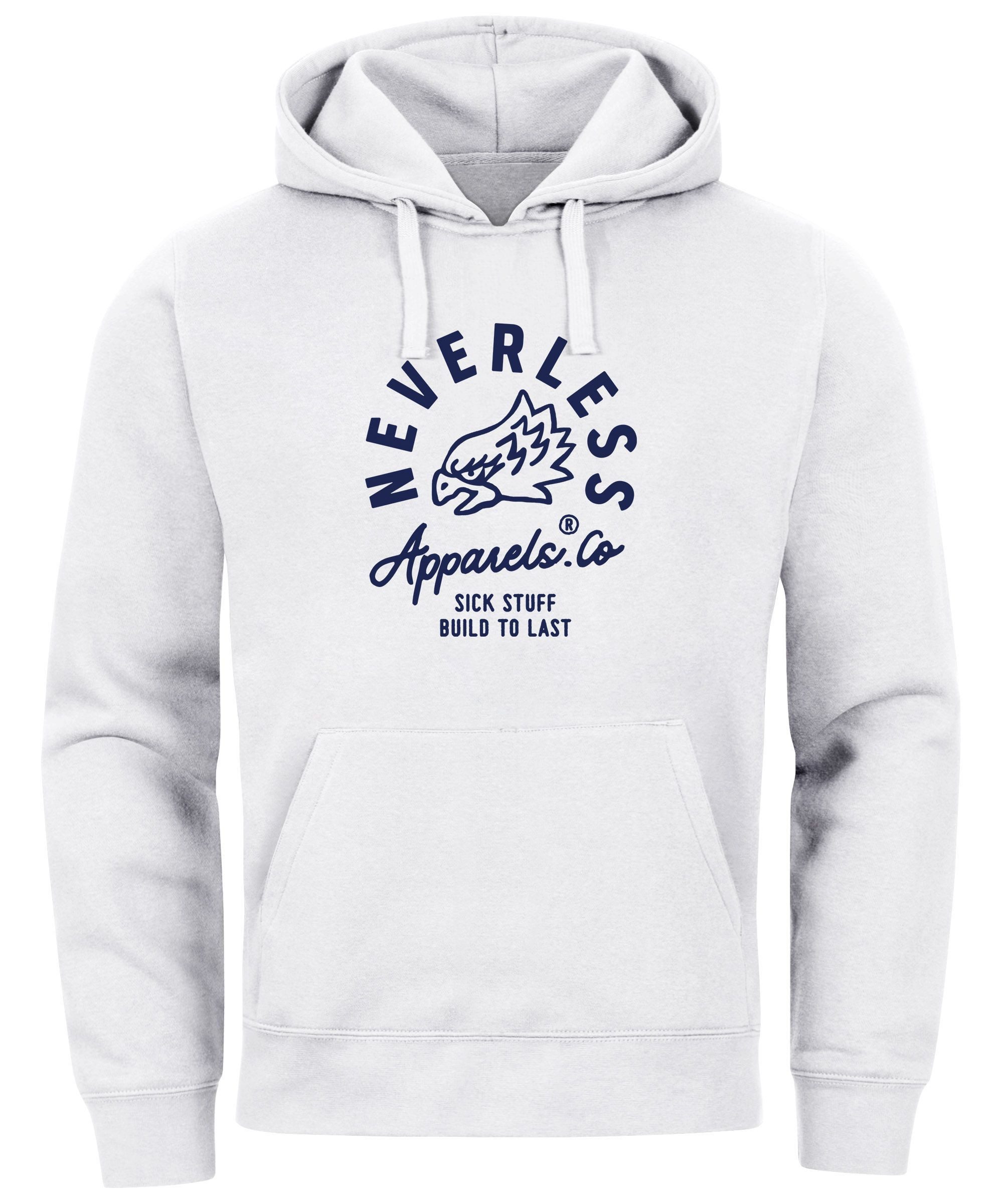 Hoodie Hoodie Herren Adler Print Aufdruck Eagle Motiv Schrift
