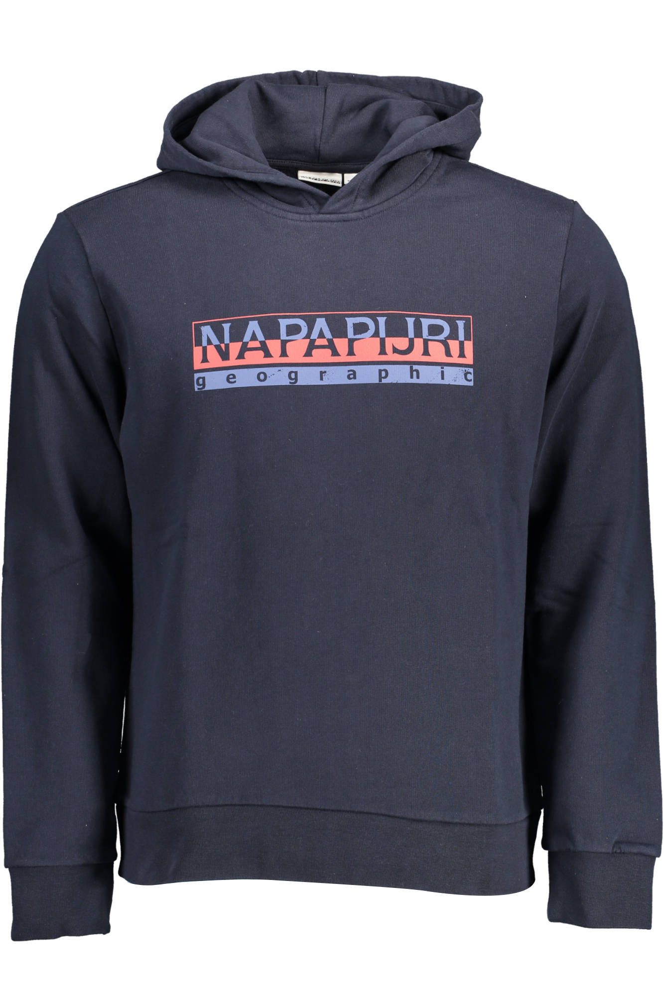 Napapijri Sweatshirt Blaues Herren-Kapuzenpullover ohne Reißverschluss