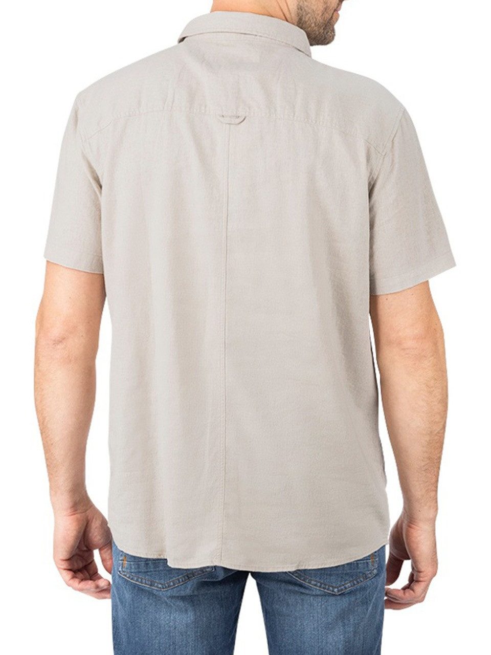 riverso Kurzarmhemd riverso Herren Kurzarm Leinen Hemd RIVCarlo Regular Fit (1-tlg) – Bild 2 von 4