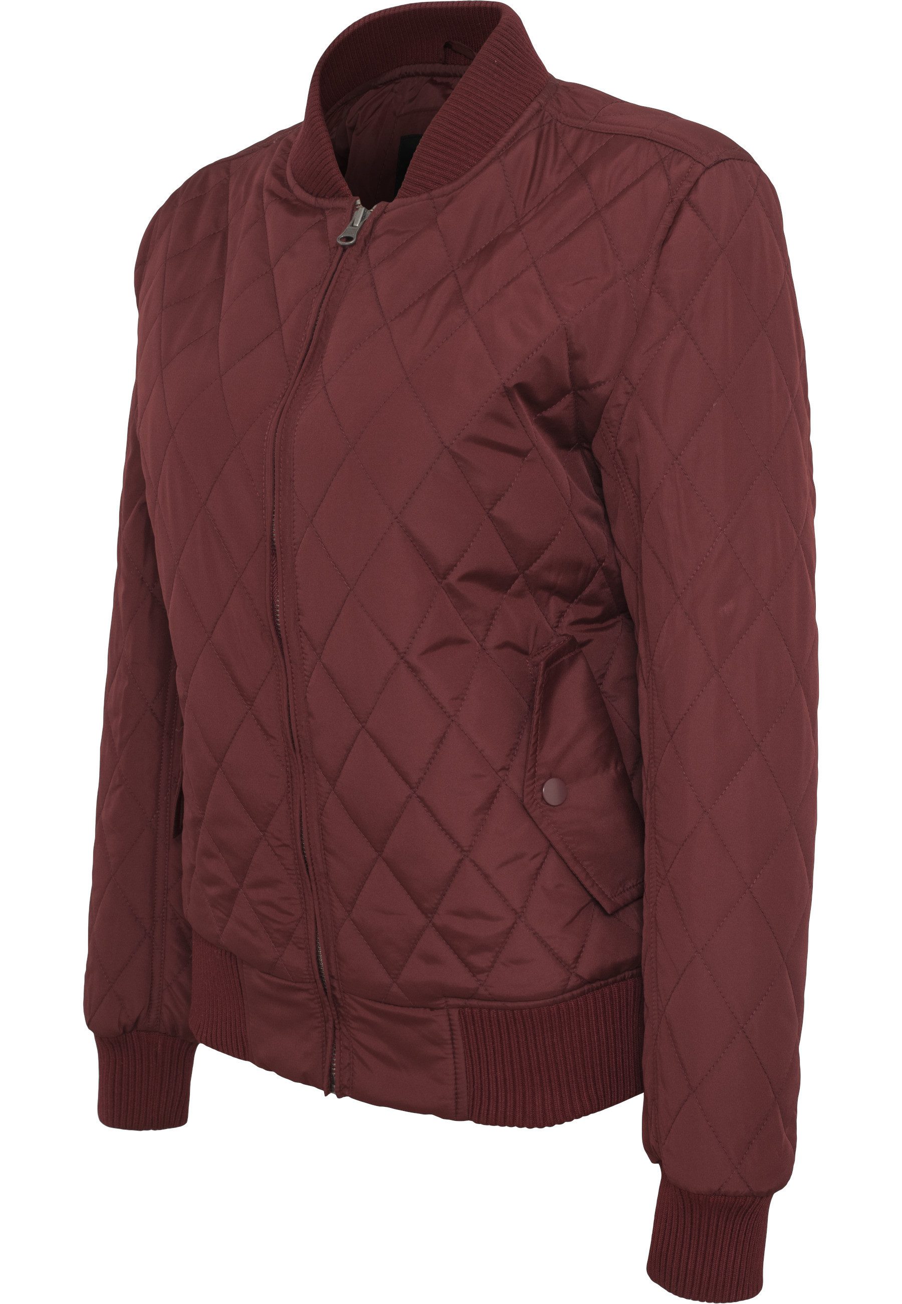 URBAN CLASSICS Allwetterjacke Urban Classics Damen Ladies Diamond Quilt Nylon Jacket (1-St)