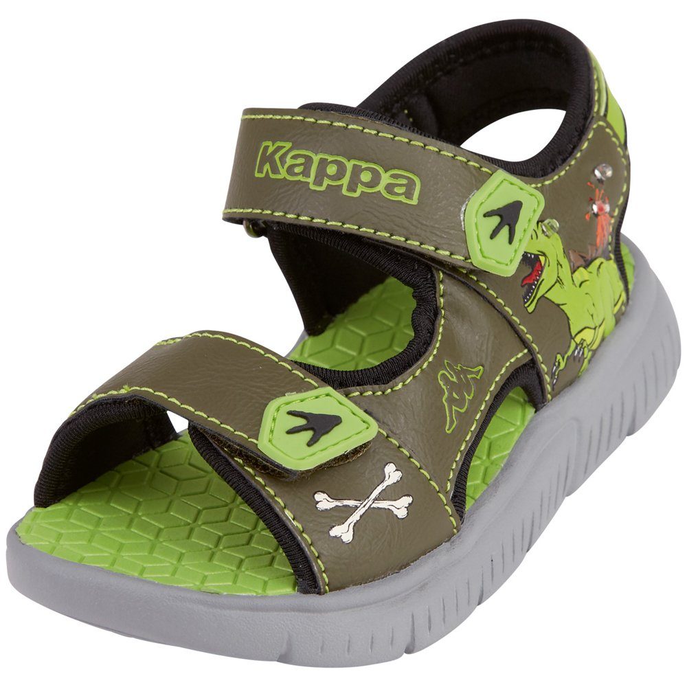 Relief Kappa für T-Rex Kinderschuhe PASST! blinkendem Qualitätsversprechen Sandale mit Print, Kappa