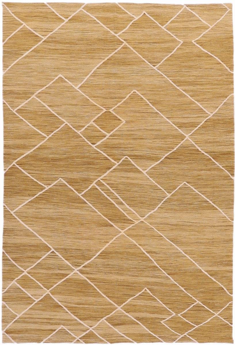 Orientteppich Kelim Afghan Design 198x293 rechteckig, mm Orientteppich, Trading, 3 Handgewebter Nain Höhe